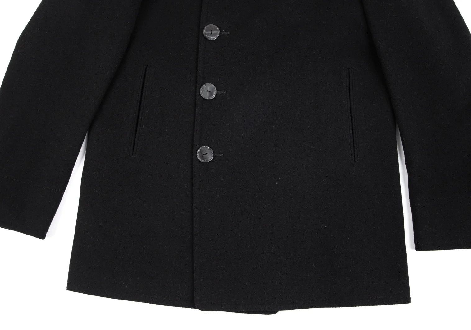 Yohji Yamamoto Yohji Yamamoto Black Detachable Collar Wool Jacket Size US L / EU 52-54 / 3 - 11 Thumbnail