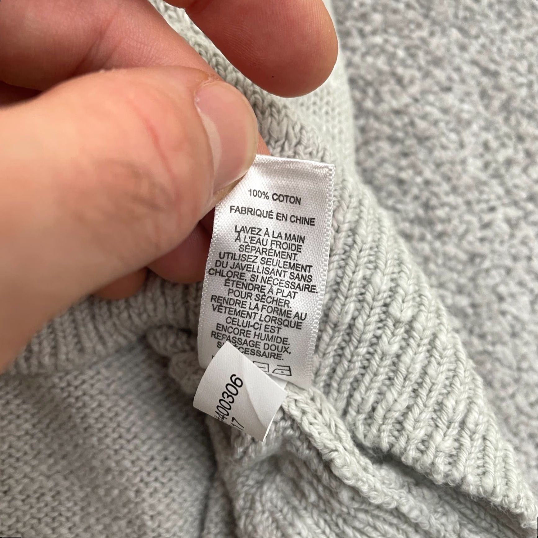 Express Express Pullover Sweater Shirt Womens S Gray Round Neck Raglan 100% Cotton Braid Knit Lightweight Breathable Size S / US 4 / IT 40 - 6 Thumbnail