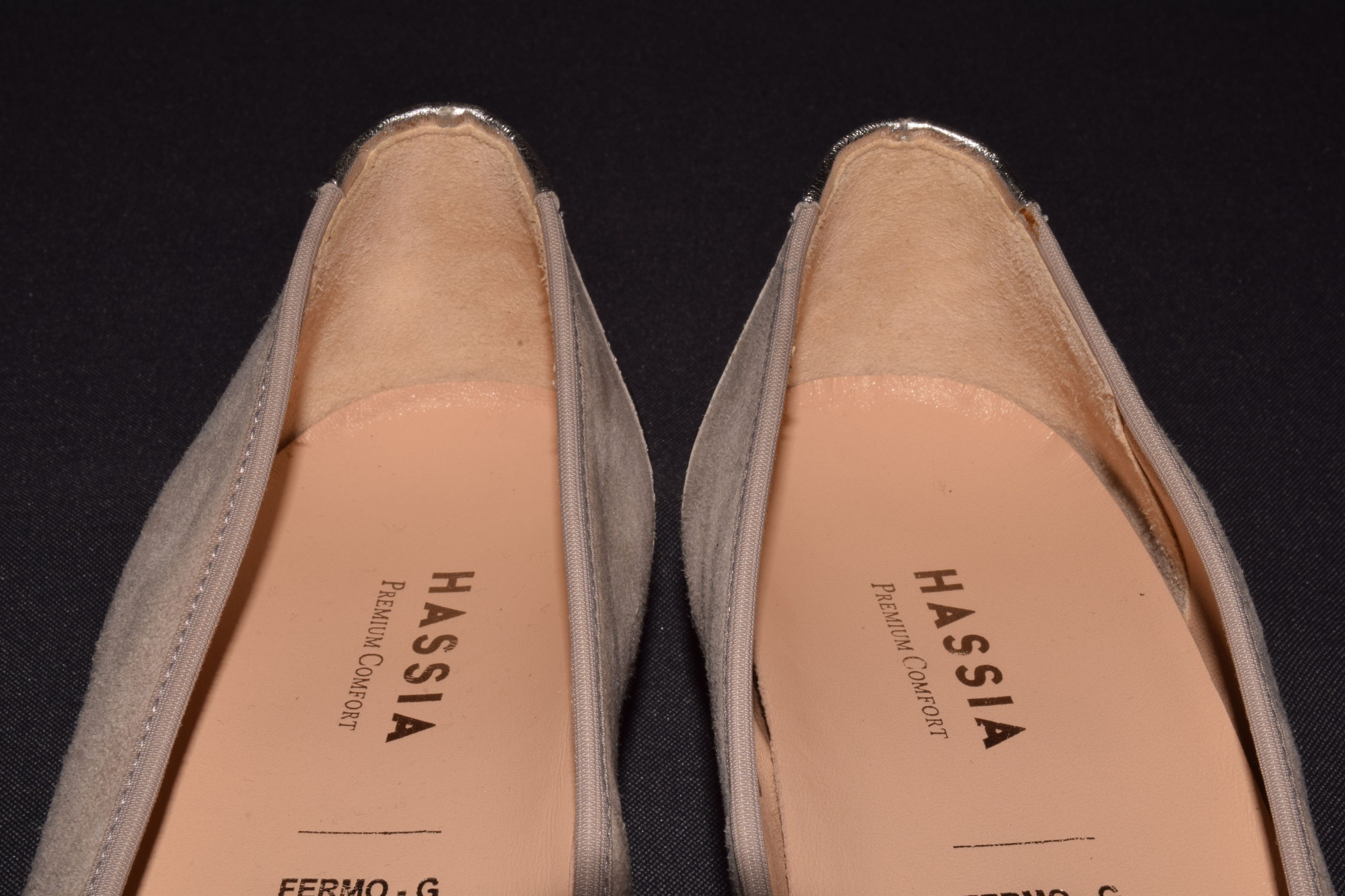 Handmade HASSIA Fermo-G Gray Bow Suede Ballet US 6 UK 3.5 Eu 37 Size US 6 / IT 36 - 9 Thumbnail