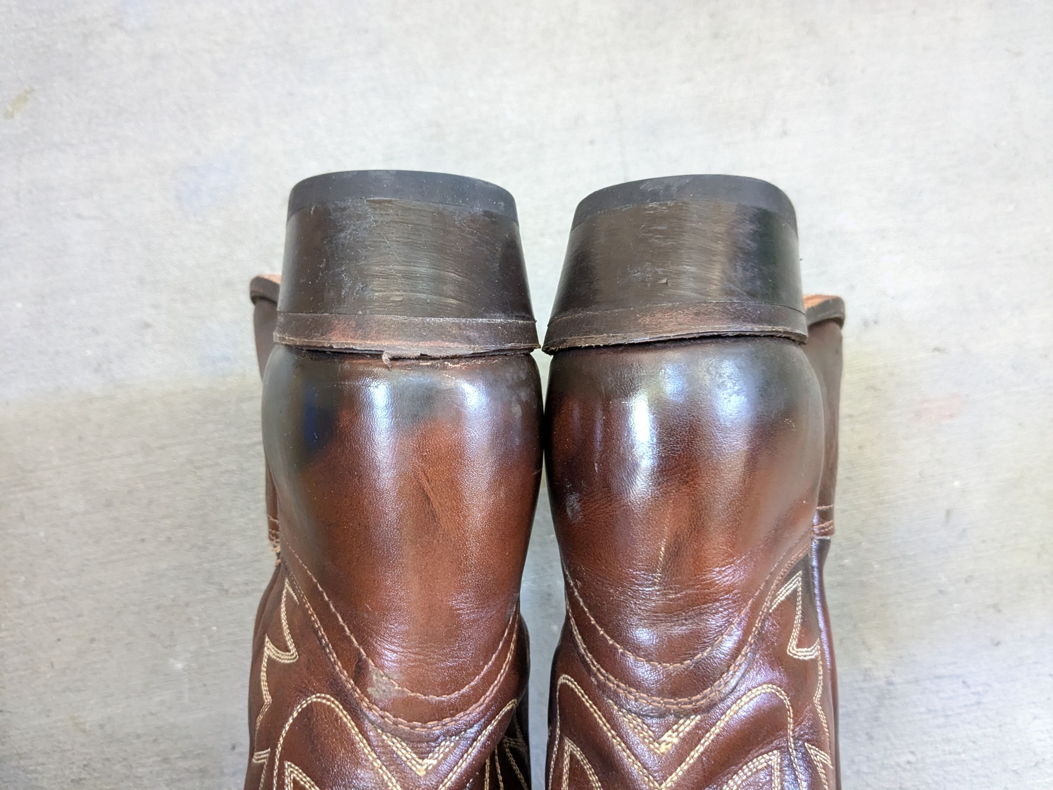 Sears Vintage Sears Cowboy Boots 10 D Brown Leather USA Size US 10 / EU 43 - 13 Thumbnail
