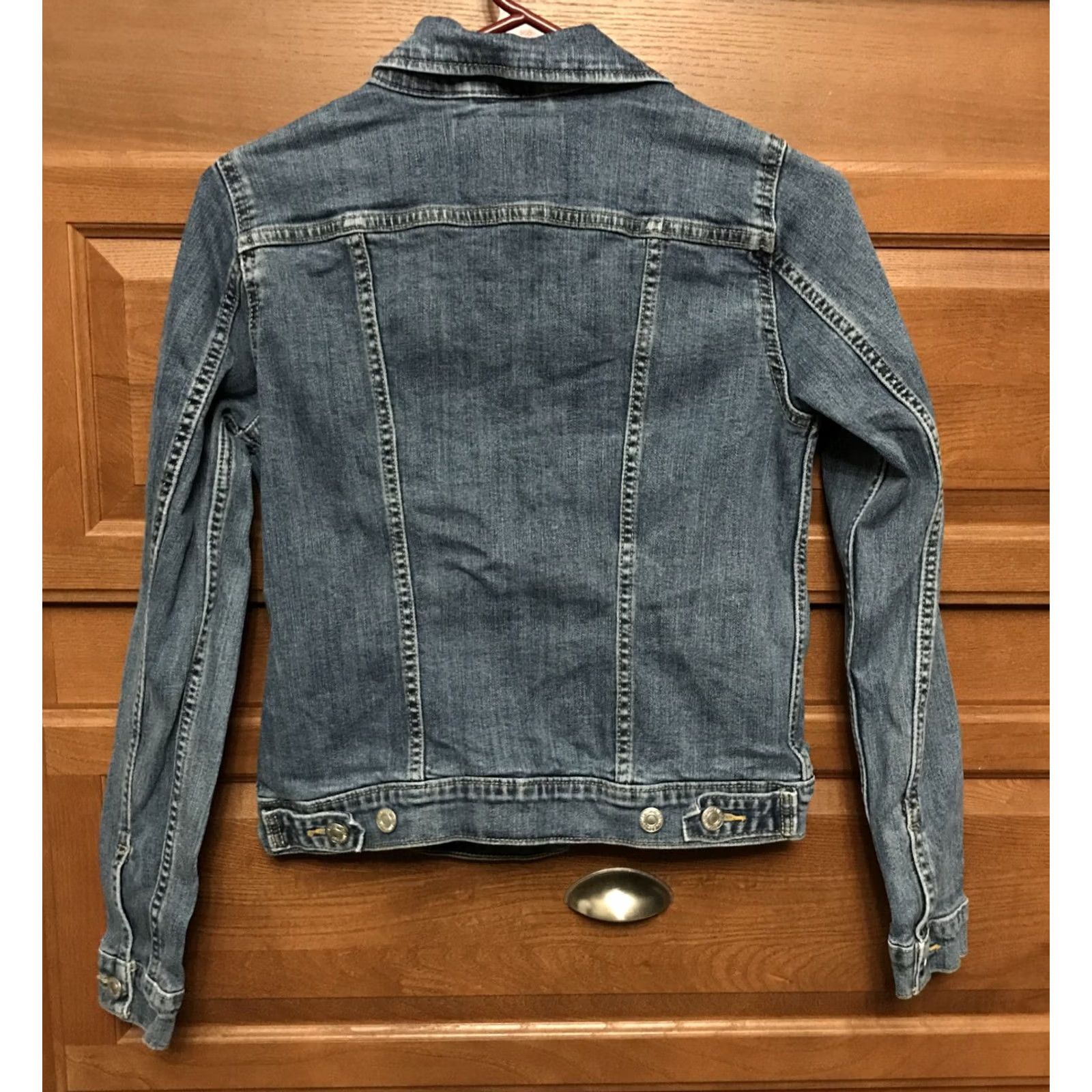 Levi's Levi's Jacket Jrs. Small Blue Denim Pockets L/S Button-Up Size 28" / US 6 / IT 42 - 2 Thumbnail