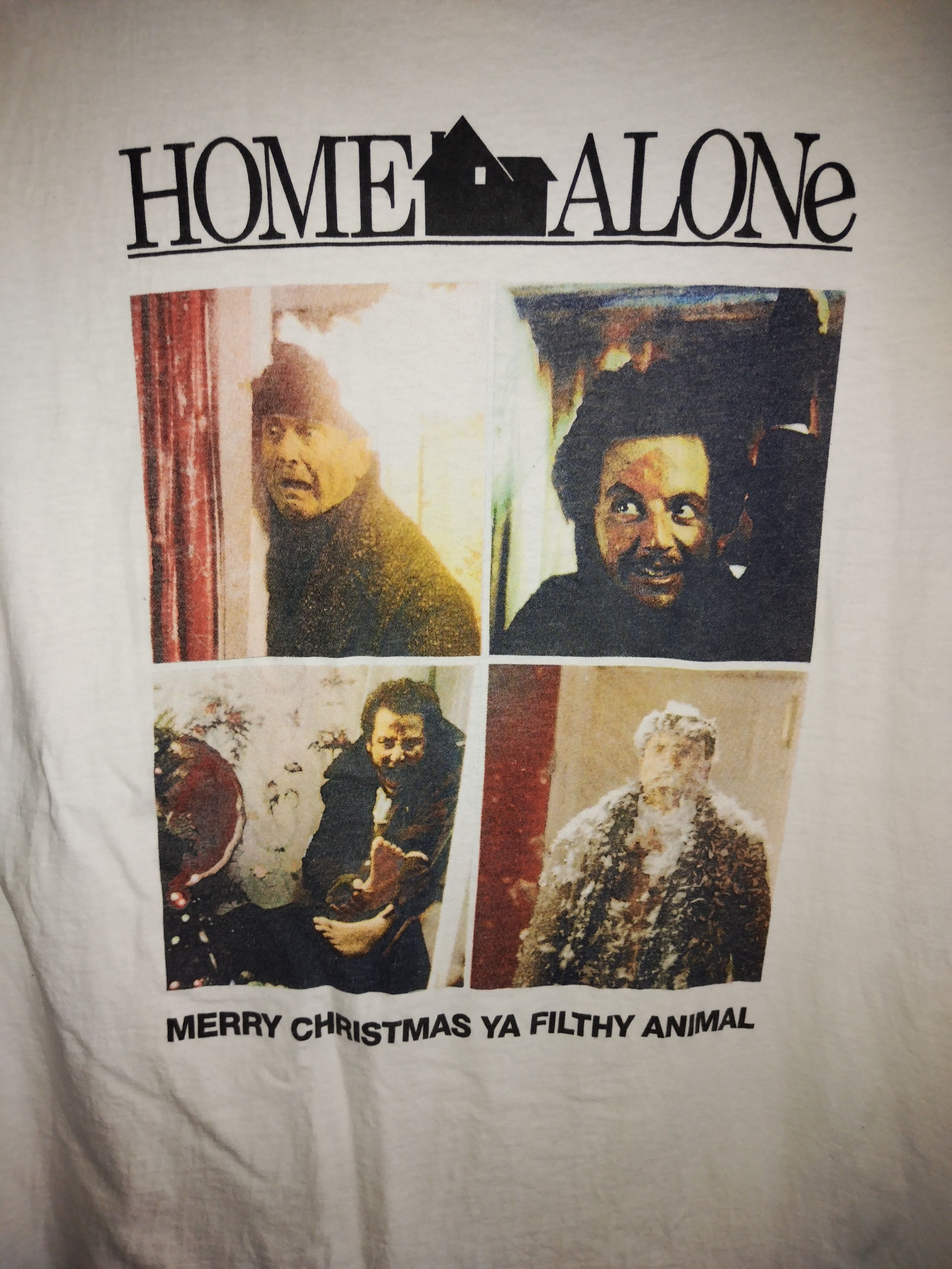 Vintage ⚫Rare⚫Home Alone Merry Christmas Ya Filthy Animal Tshirt Size US L / EU 52-54 / 3 - 4 Thumbnail