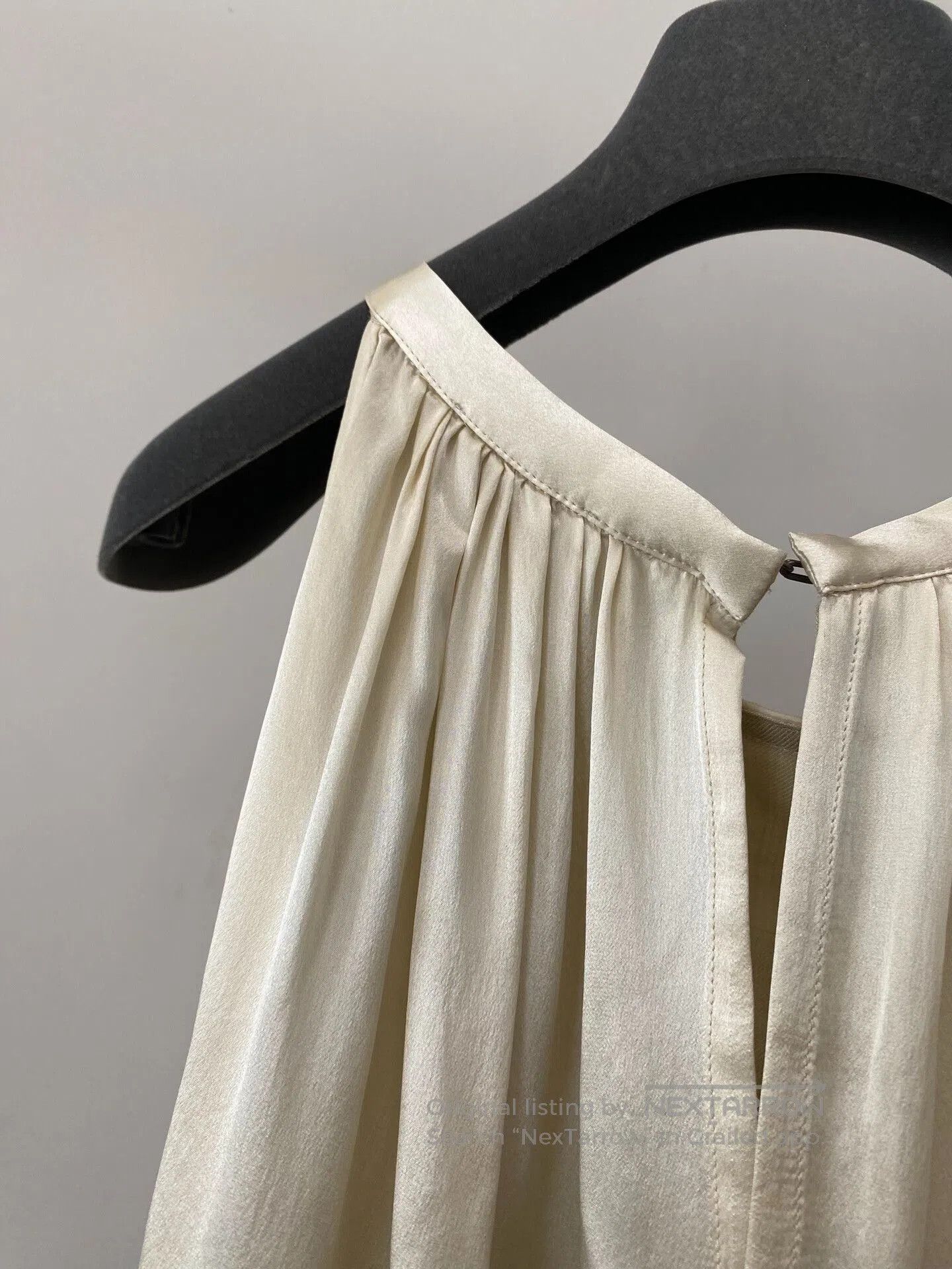 Ann Demeulemeester Ann Demeulemeester Ivory Silk Satin Dress. Size S / US 4 / IT 40 - 4 Thumbnail