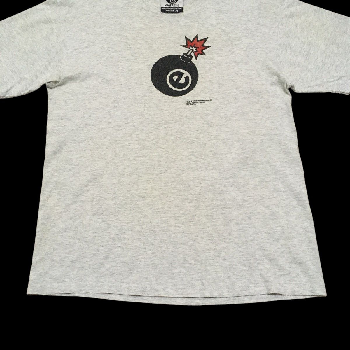 Rap Tees Rare Design Vintage Eightball Records New York T-shirt 1995s Size US M / EU 48-50 / 2 - 3 Thumbnail