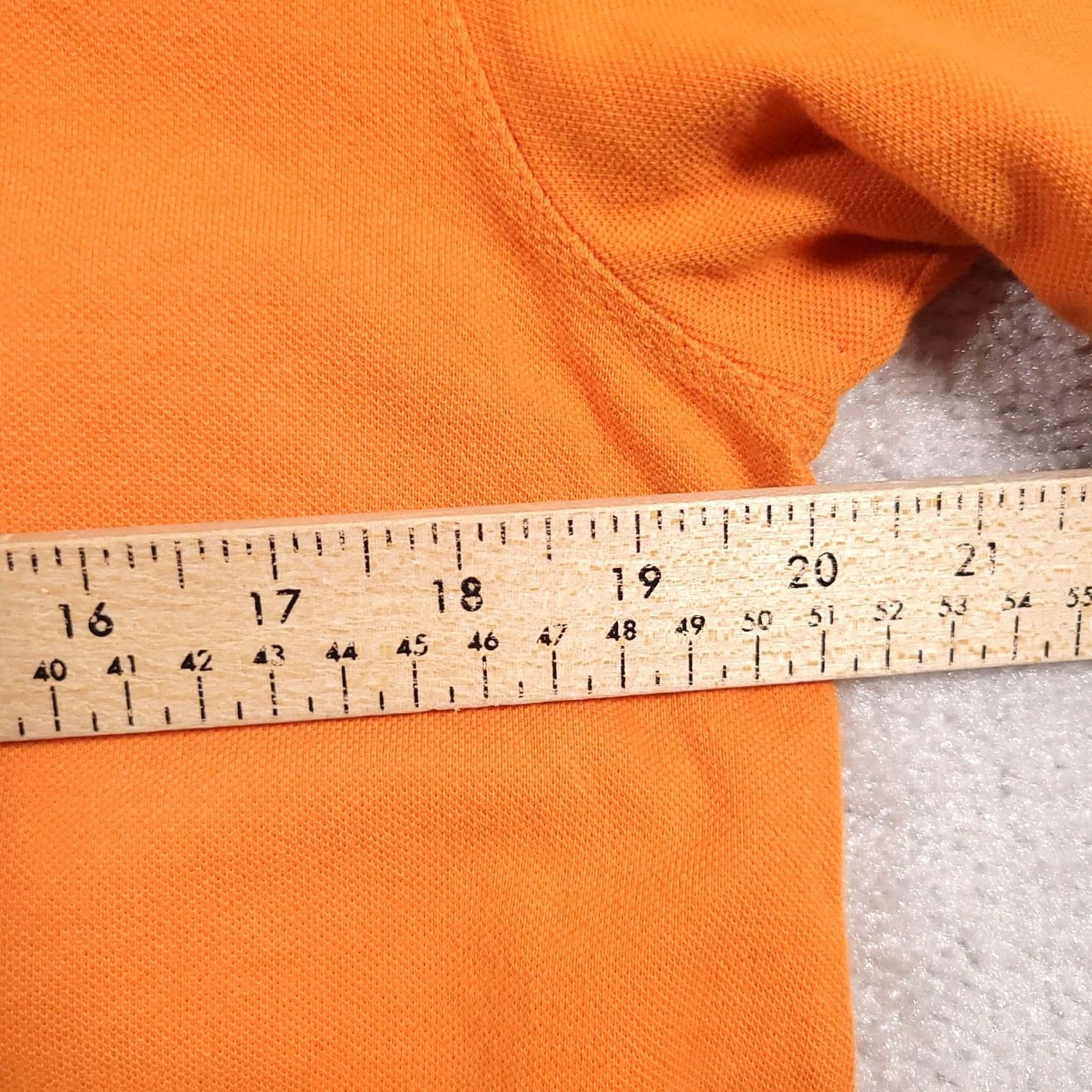 Basic Editions Basic Editions Polo Shirt Mens M Orange Classic Fit Golf Regular Short Sleeve Solid 100% Cotton Vintage No Size US M / EU 48-50 / 2 - 6 Thumbnail