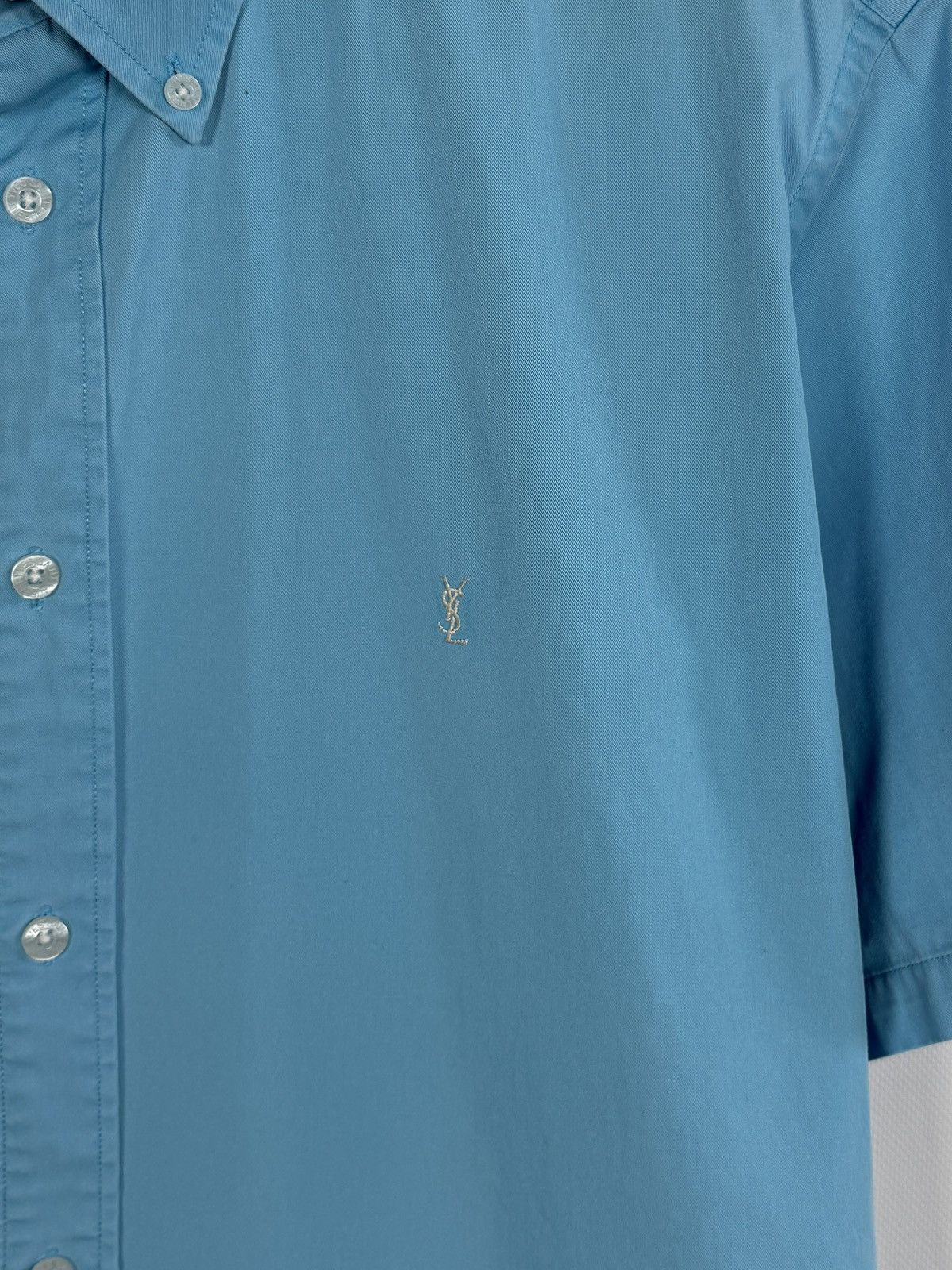 Yves Saint Laurent Vintage Yves Saint Laurent Vintage Short Sleeve Shirt Size L Size US L / EU 52-54 / 3 - 6 Thumbnail