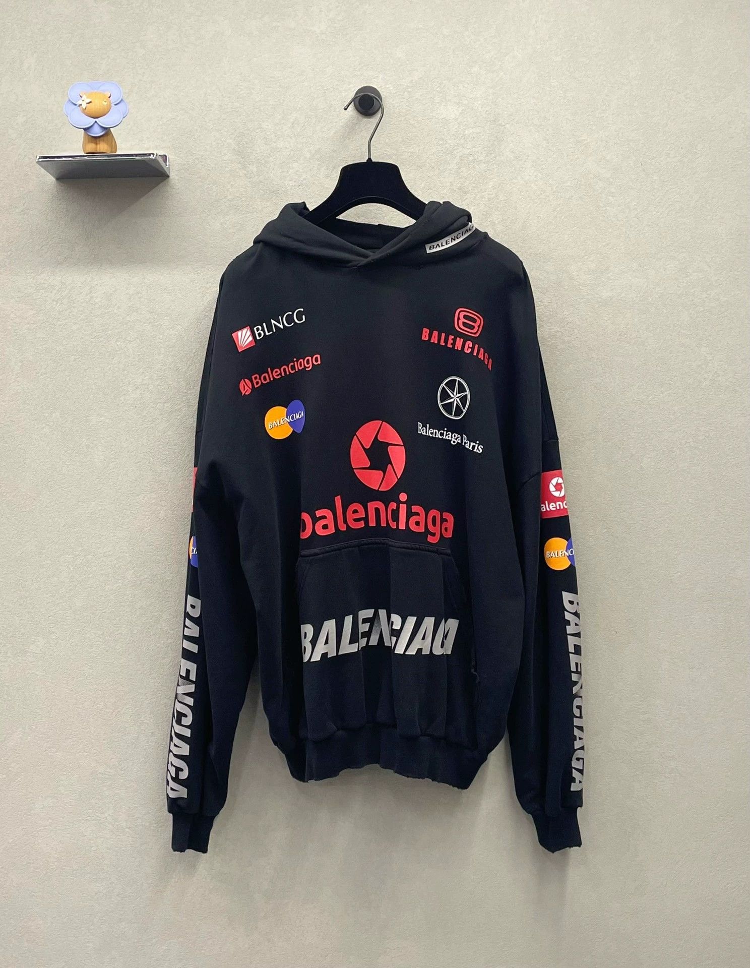Balenciaga Balenciaga Racing Hoodie in Black Color Size US L / EU 52-54 / 3 - 1 Thumbnail