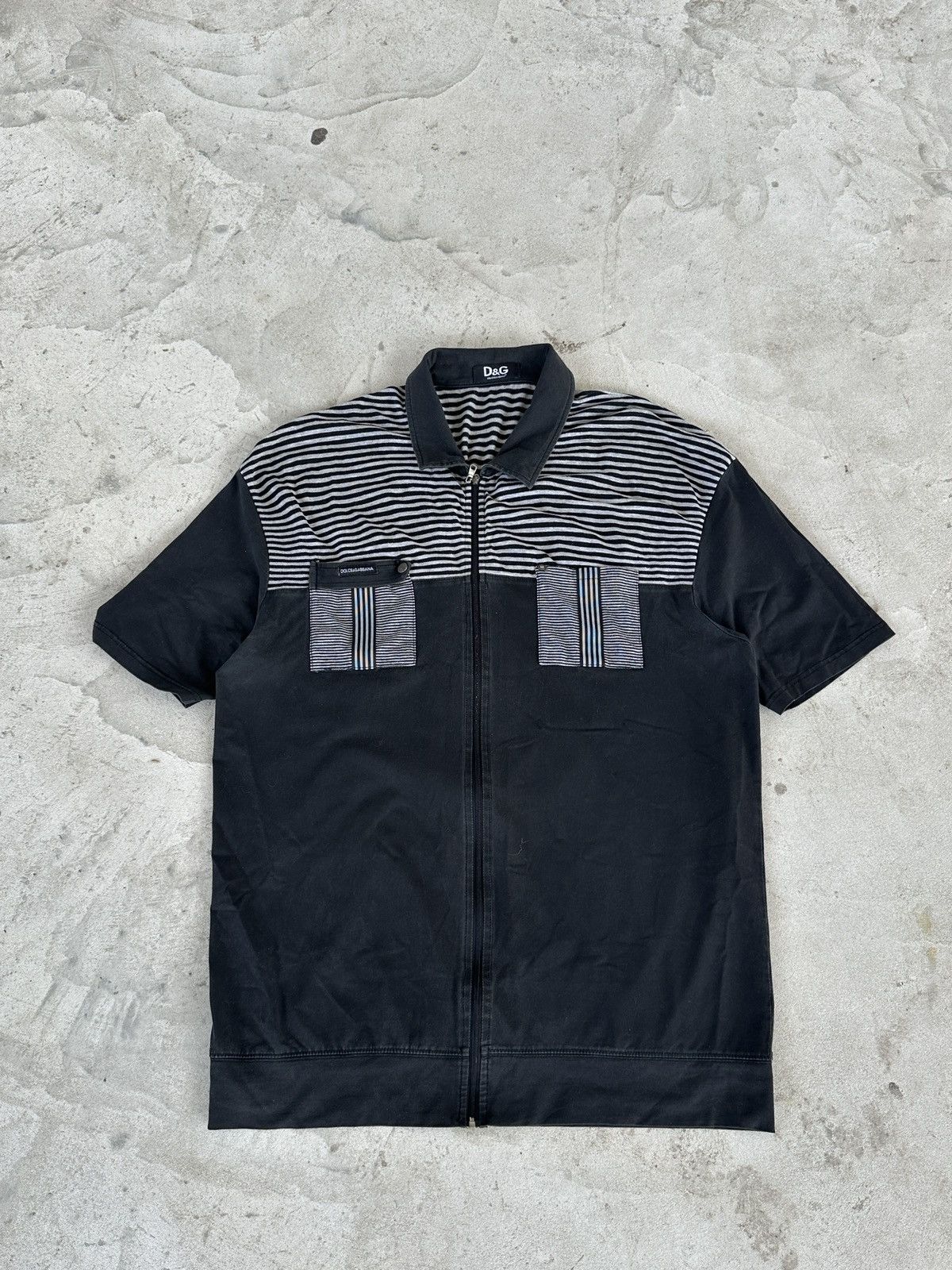 Dolce & Gabbana Vintage Shirt Dolce Gabbana Full Zip Big Print Faded Men’s Size US L / EU 52-54 / 3 - 1 Thumbnail