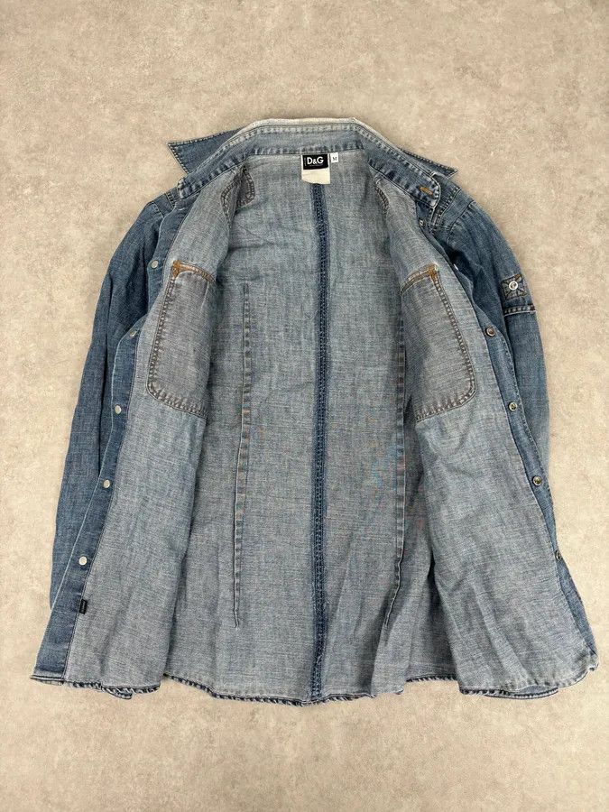 Dolce & Gabbana SS2004 Dolce & Gabbana Blue Bondage Cargo Denim Shirt Size US M / EU 48-50 / 2 - 7 Thumbnail