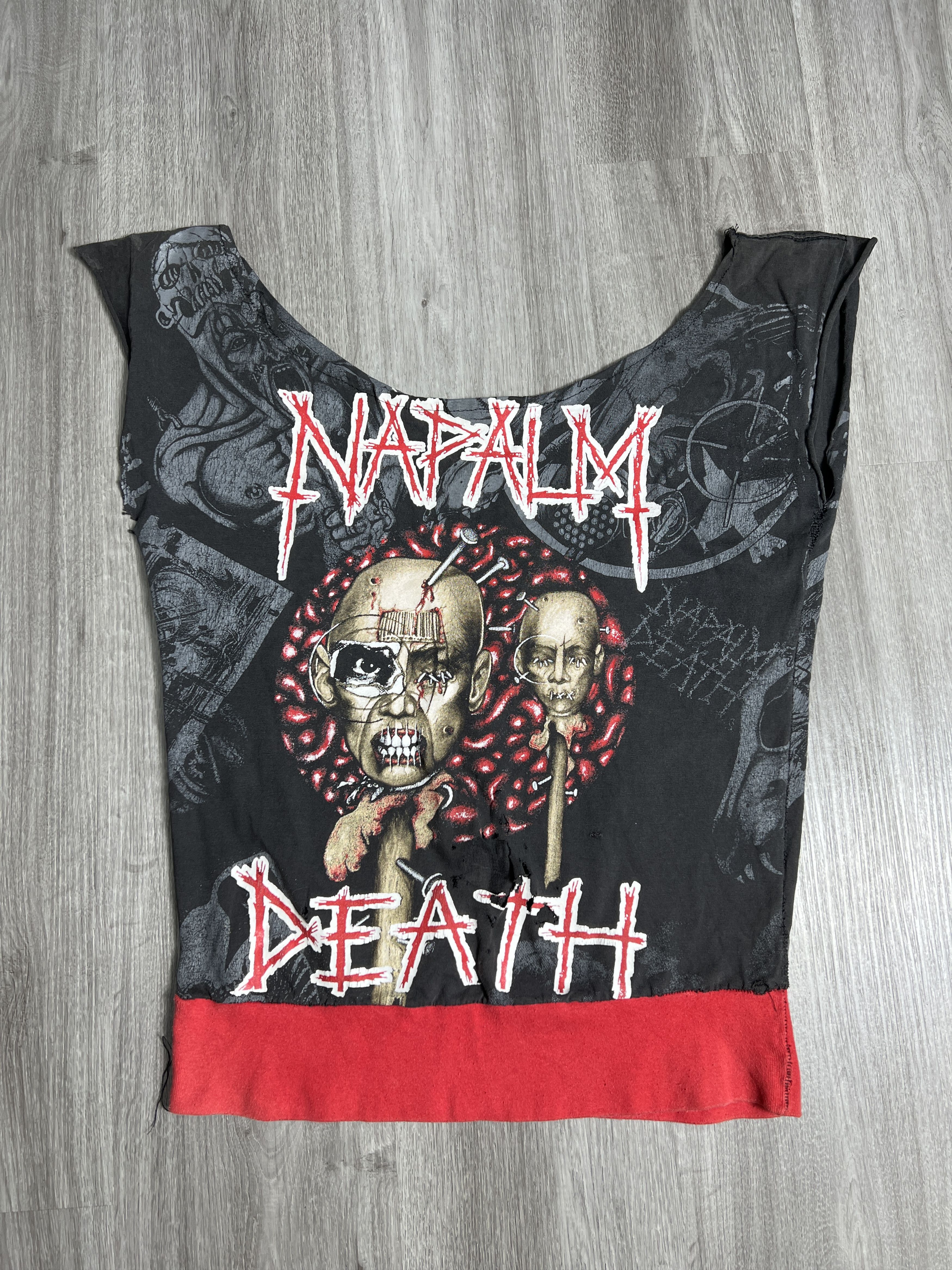 Band Tees Vintage 90s NAPALM DEATH '93 Tour Custom Sleeveless Tee (N) Size US L / EU 52-54 / 3 - 1 Thumbnail