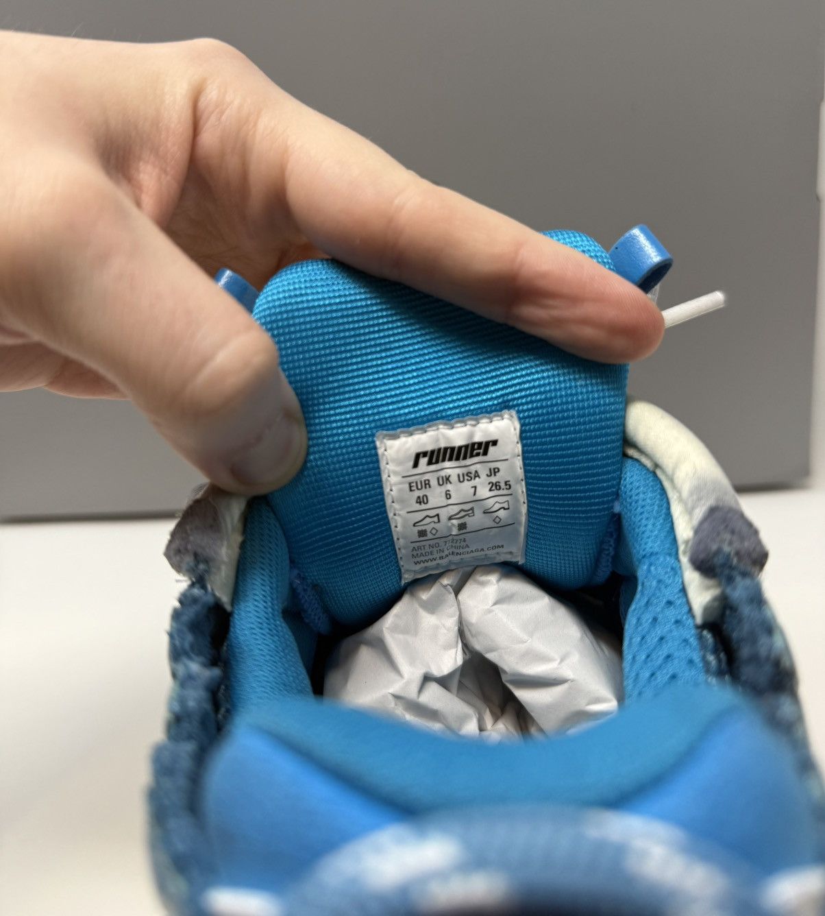 Balenciaga Balenciaga Marathon Runner Sneaker Blue Unreleased Demna Size US 7 / EU 40 - 7 Thumbnail