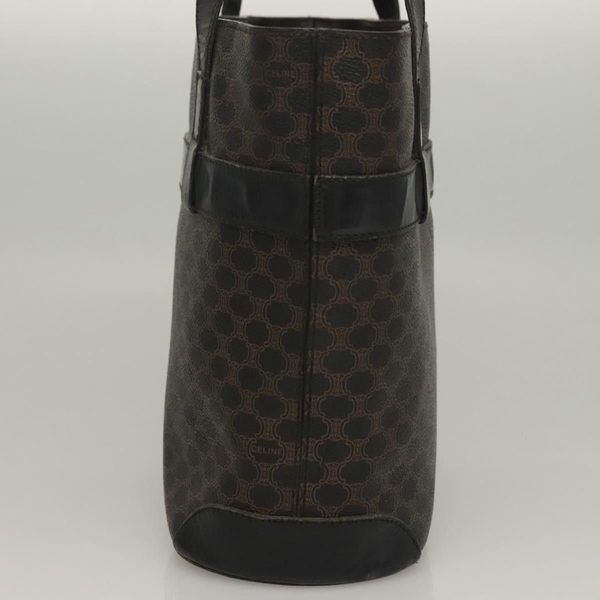 Celine CELINE Macadam Canvas Hand Bag Pvc Leather Black Gold Size ONE SIZE - 4 Thumbnail