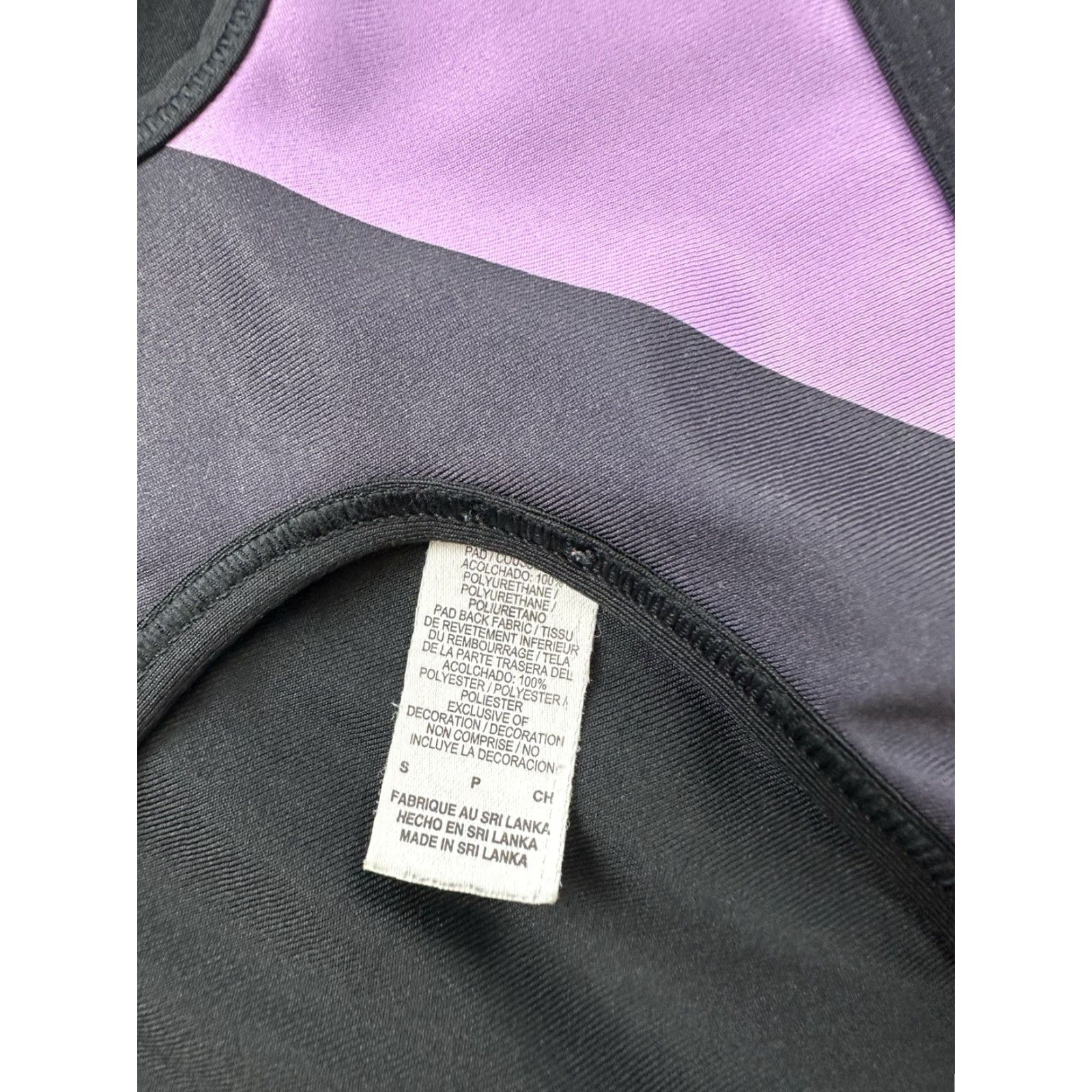 Nike VINTAGE Nike Pro Sports Bra Women S Purple Striped Outdoor Gym Athleisure Sports Size ONE SIZE - 5 Thumbnail