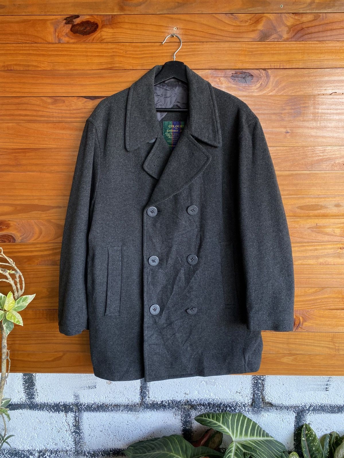Colours Vintage Alexander Julian Wool Cashmere Double-Breasted Coat Size US L / EU 52-54 / 3 - 3 Thumbnail