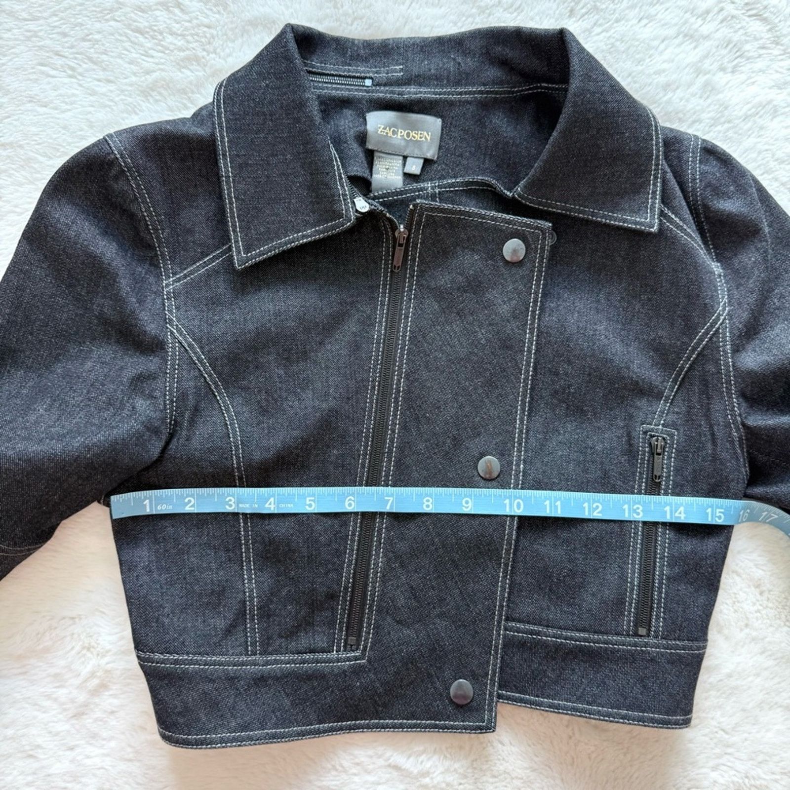 Zac Posen Zac Posen women crop jeans jacket size 8 US Size M / US 6-8 / IT 42-44 - 7 Thumbnail