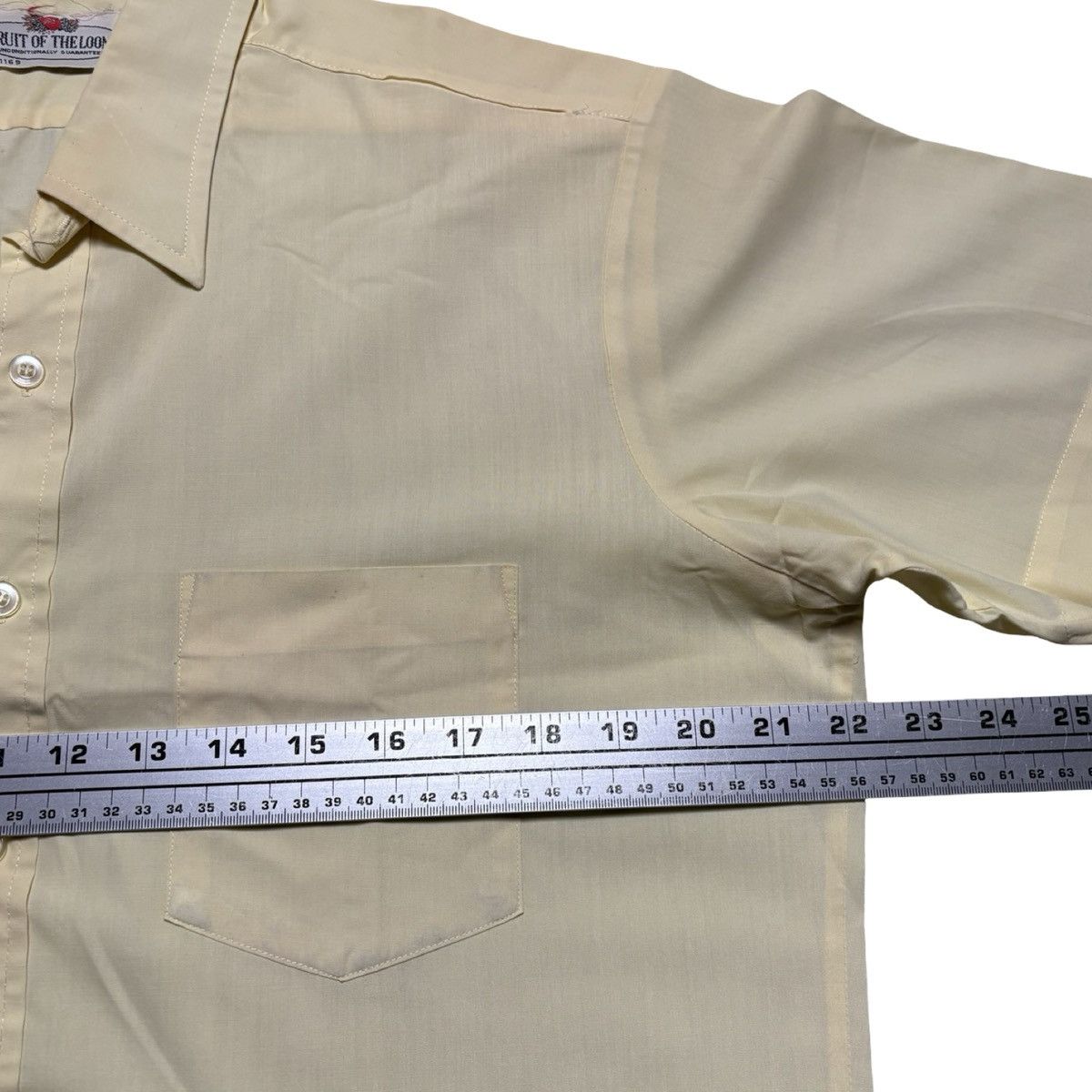 Fruit Of The Loom Vintage 50s 60s Fruit of the Loom Dress Button Shirt L Size US L / EU 52-54 / 3 - 5 Thumbnail