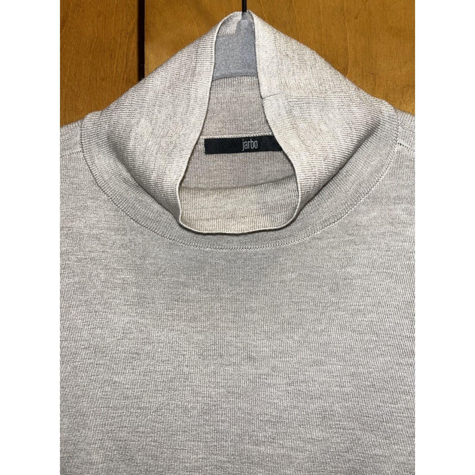 Vintage VINTAGE Jarbo 100% Merino Wool Sweater XS Beige High Neck Long Sleeve Classic Womens Size XS / US 0-2 / IT 36-38 - 2 Thumbnail