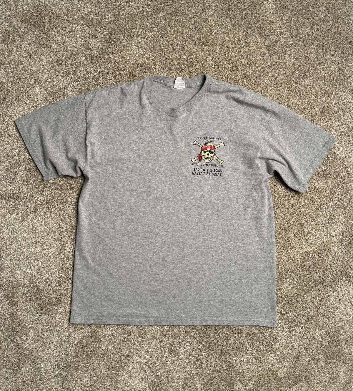Vintage BAHAMAS MORALE PIRATE TEE Size US XL / EU 56 / 4 - 4 Thumbnail