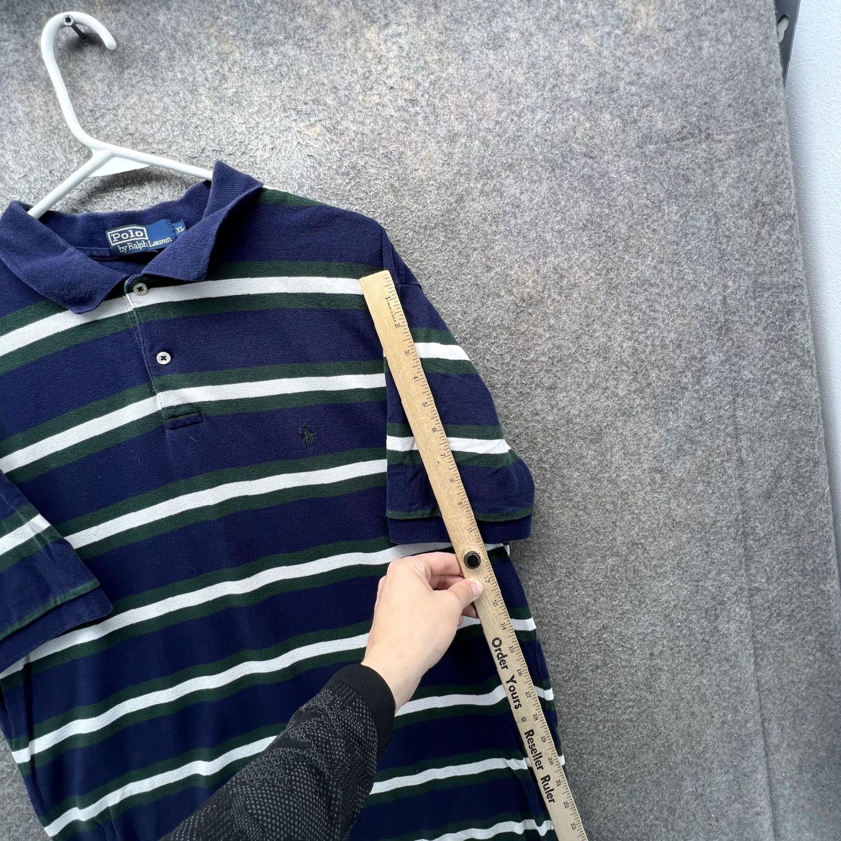 Polo Ralph Lauren VINTAGE Polo by Ralph Lauren Polo Shirt Mens XL Blue Stripe Pony Casual Tall Polo Shirt Mens XL Blue Stripe Pony Logo Casual Size US XL / EU 56 / 4 - 6 Thumbnail