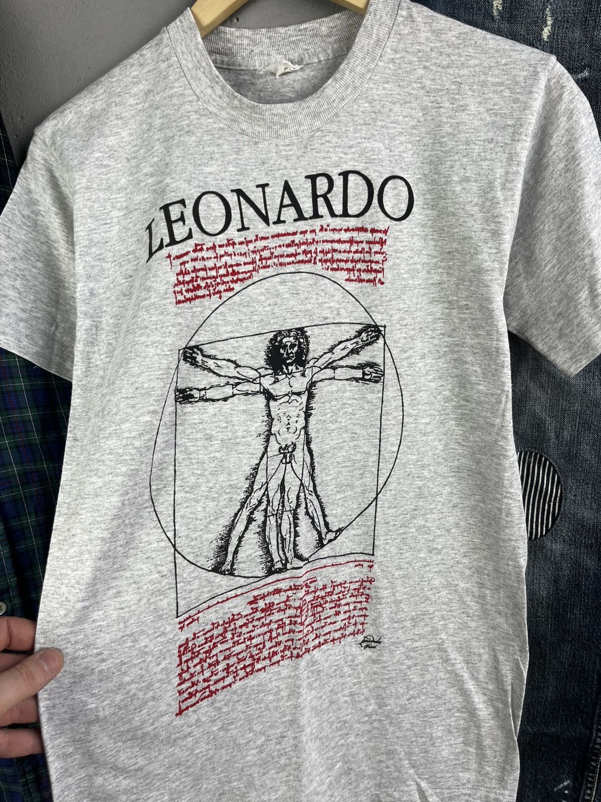 Vintage Vintage Leonardo Da Vinci T Shirt Single Stitch Vitruvian Size US M / EU 48-50 / 2 - 2 Thumbnail
