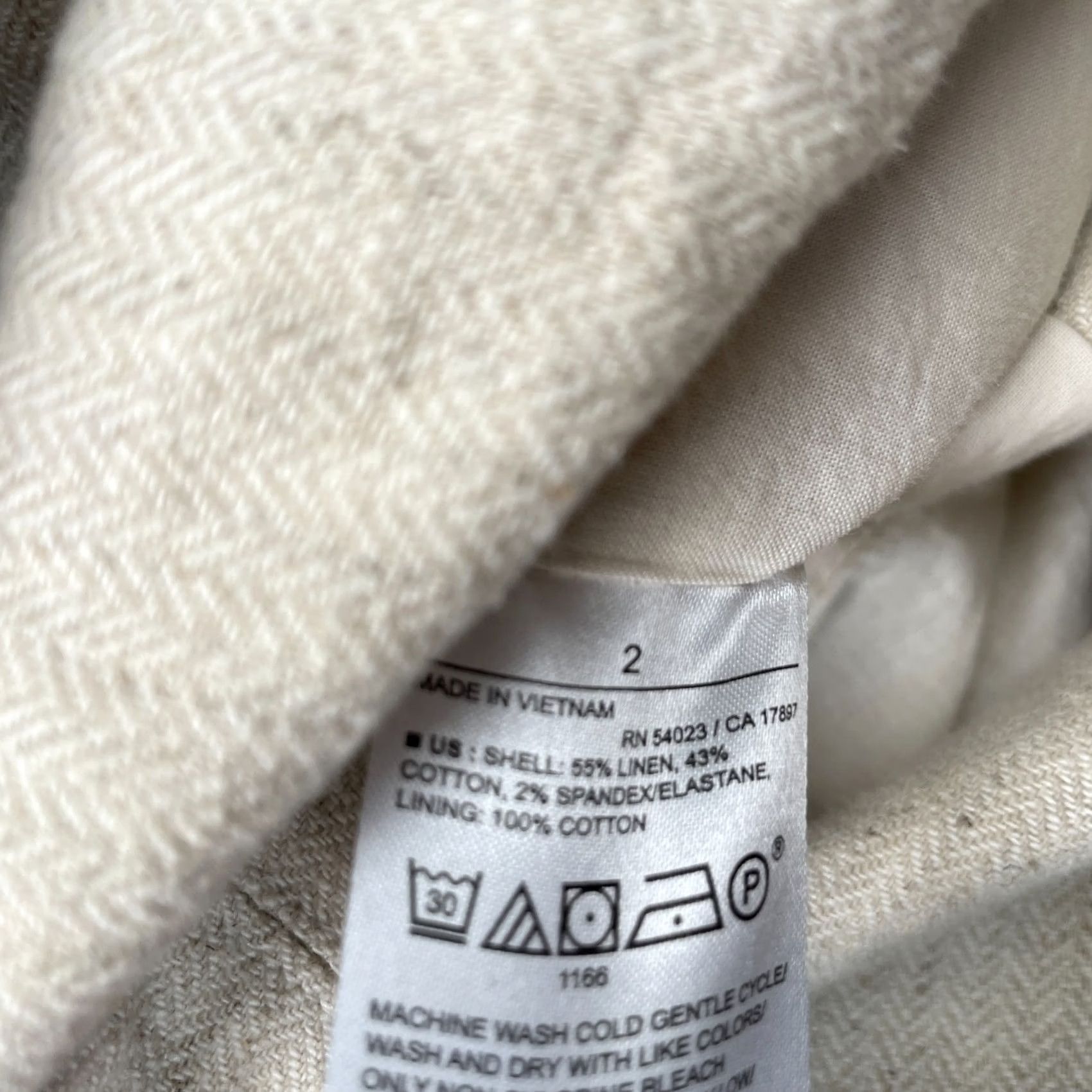 Banana Republic Banana Republic Jacket Womens 2 Beige Linen Blend Cropped Blazer Coat Business Shirt? Size XS / US 0-2 / IT 36-38 - 4 Thumbnail