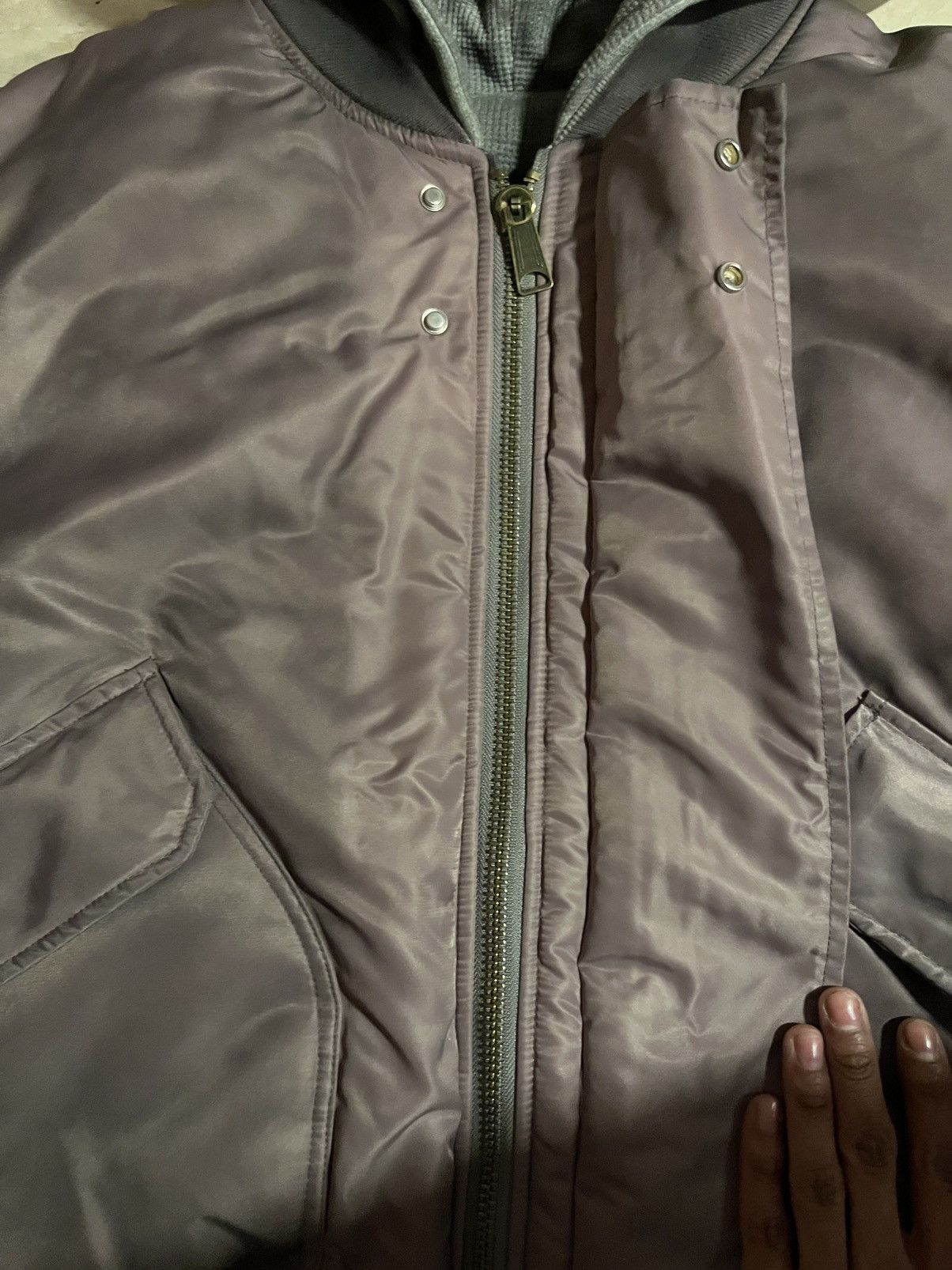 No Faith Studios NoFaithStudios BASIC REVERSIBLE WAFFLE BOMBER BURGUNDY Size US M / EU 48-50 / 2 - 6 Thumbnail