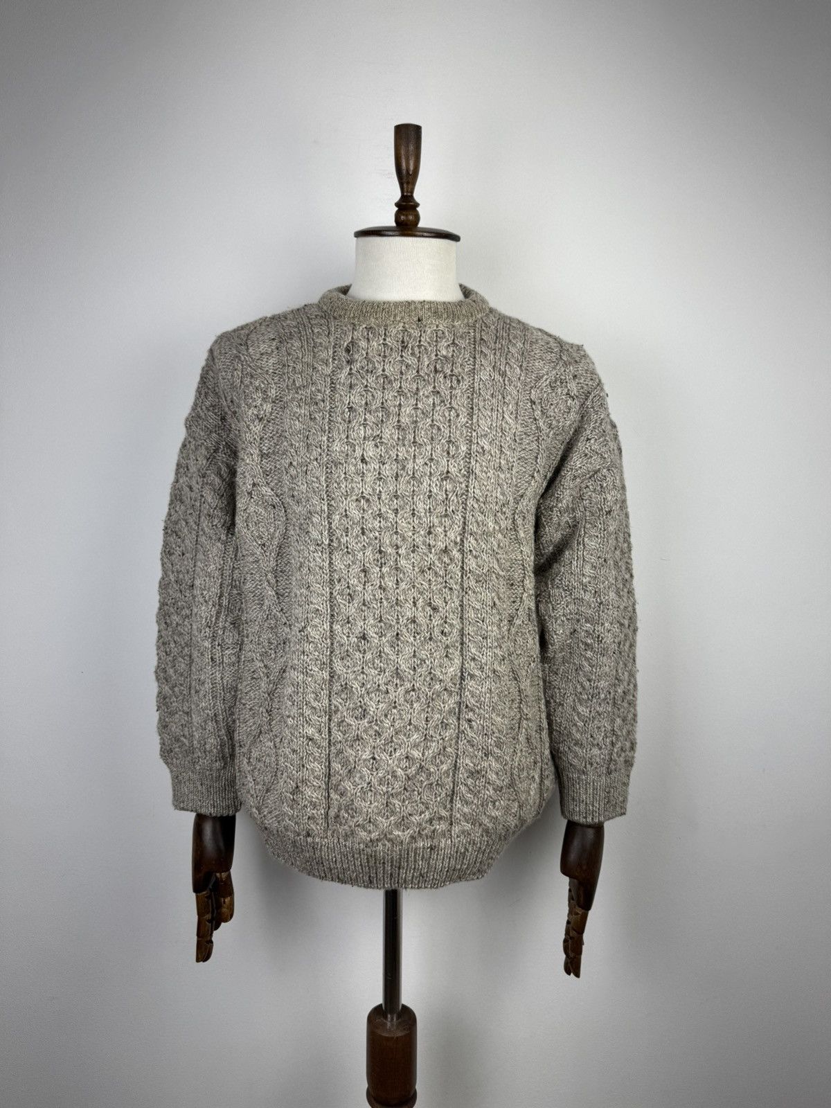 Designer Men’s Vintage Irish Homecraft Wool Knitted Sweater Jumper Size US L / EU 52-54 / 3 - 1 Thumbnail