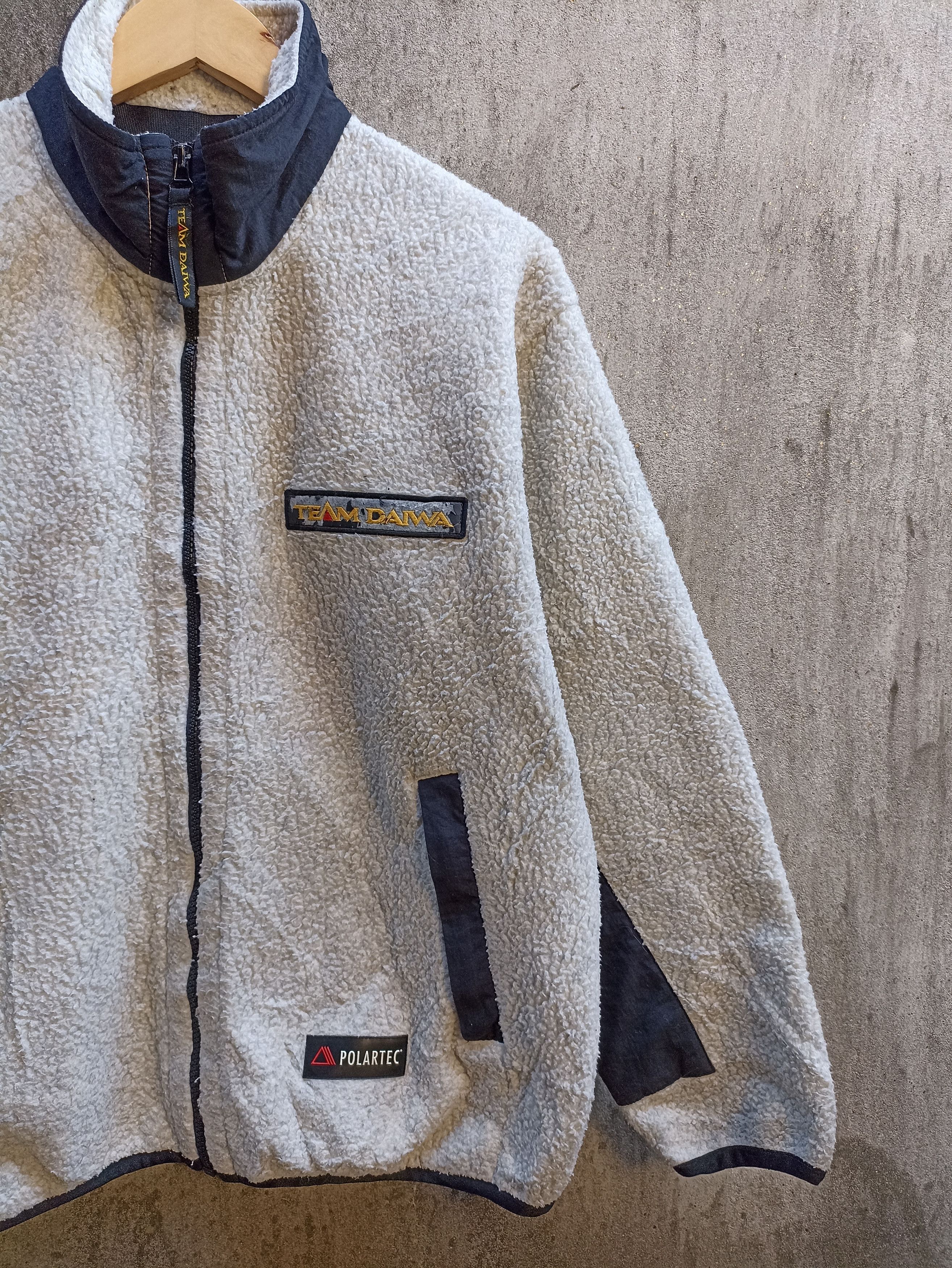 Japanese Brand 🔥 Vintage 90s Vtg Team Daiwa sweater jacket zipper Polartec Size US L / EU 52-54 / 3 - 2 Thumbnail