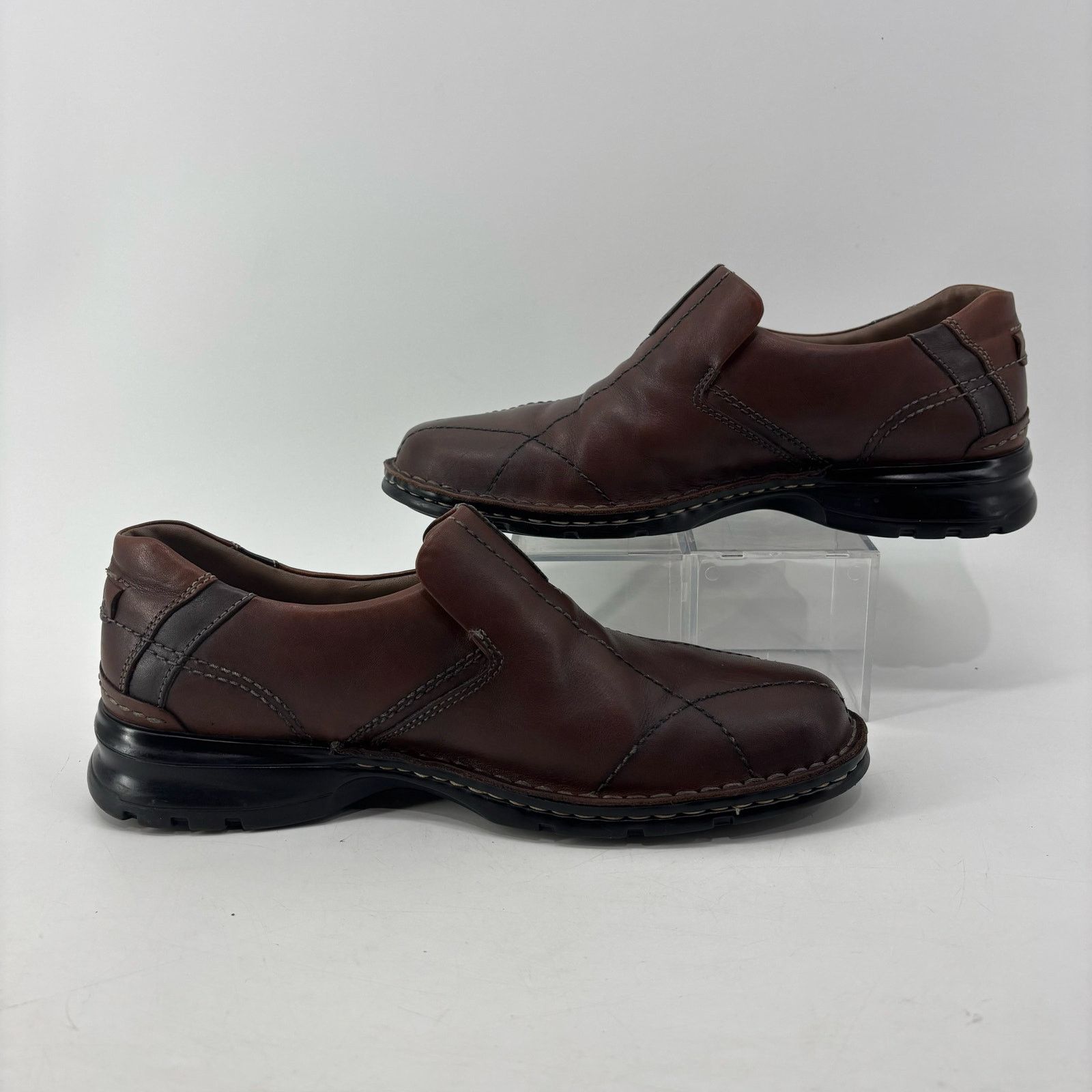 Clarks Clark’s Men’s Loafers Size 9 Leather Slip On Casual Brown Size US 9 / EU 42 - 7 Thumbnail