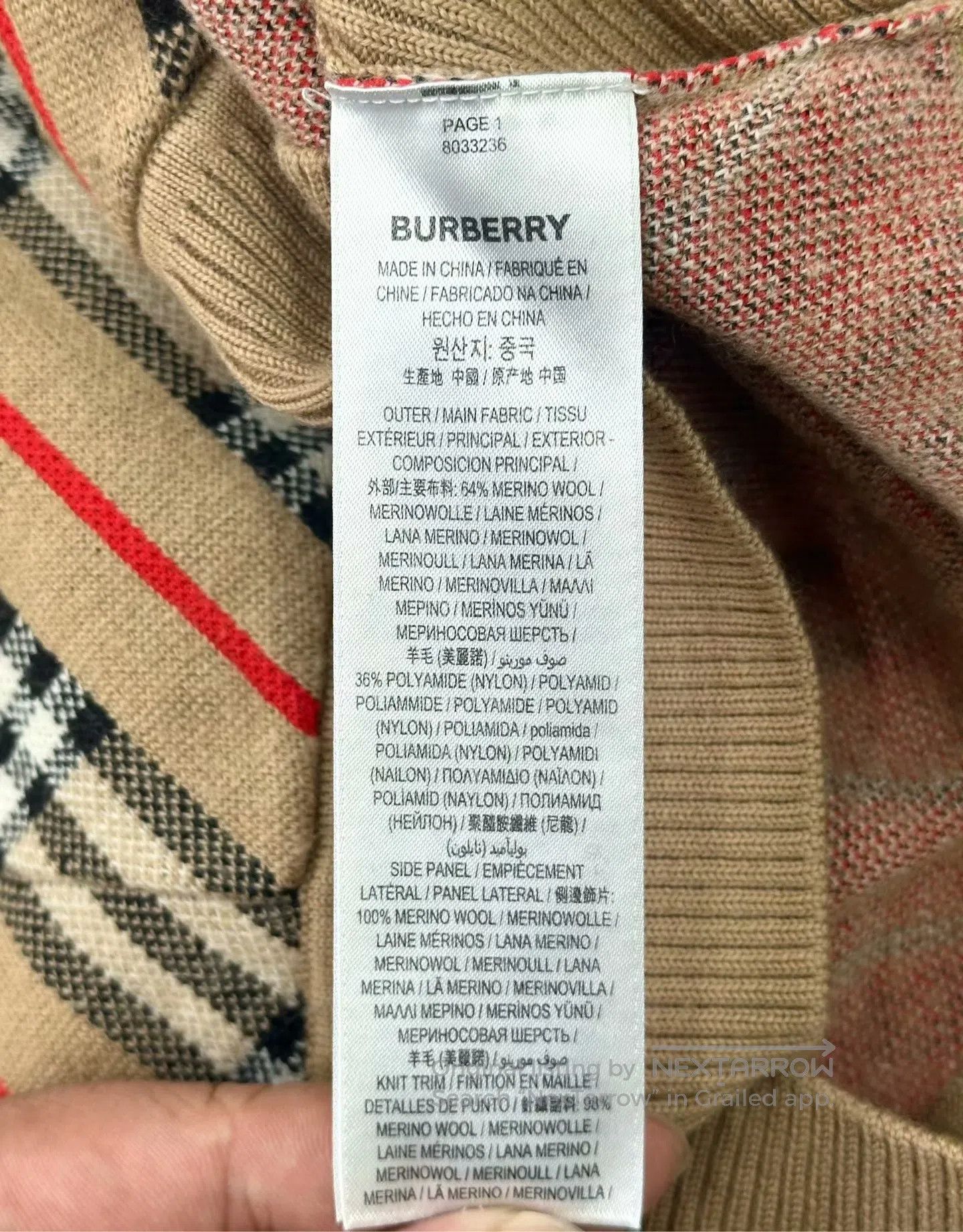 Burberry Burberry Camel color zigzag striped checkered wool and lin Size S / US 4 / IT 40 - 4 Thumbnail