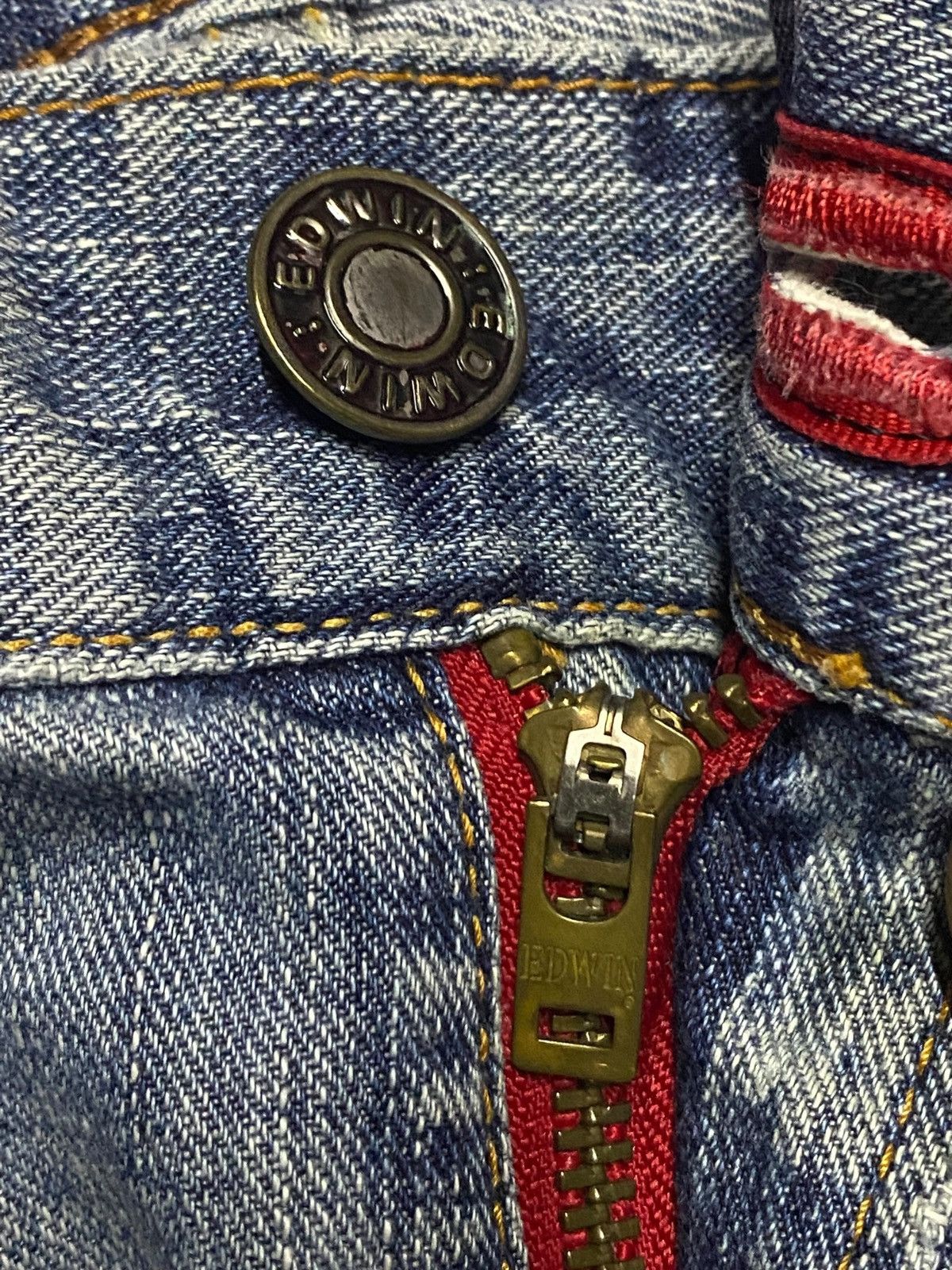 Junya Watanabe Vintage Edwin EG 503 Light Wash Distressed Baggy Jeans Size US 32 / EU 48 - 11 Thumbnail
