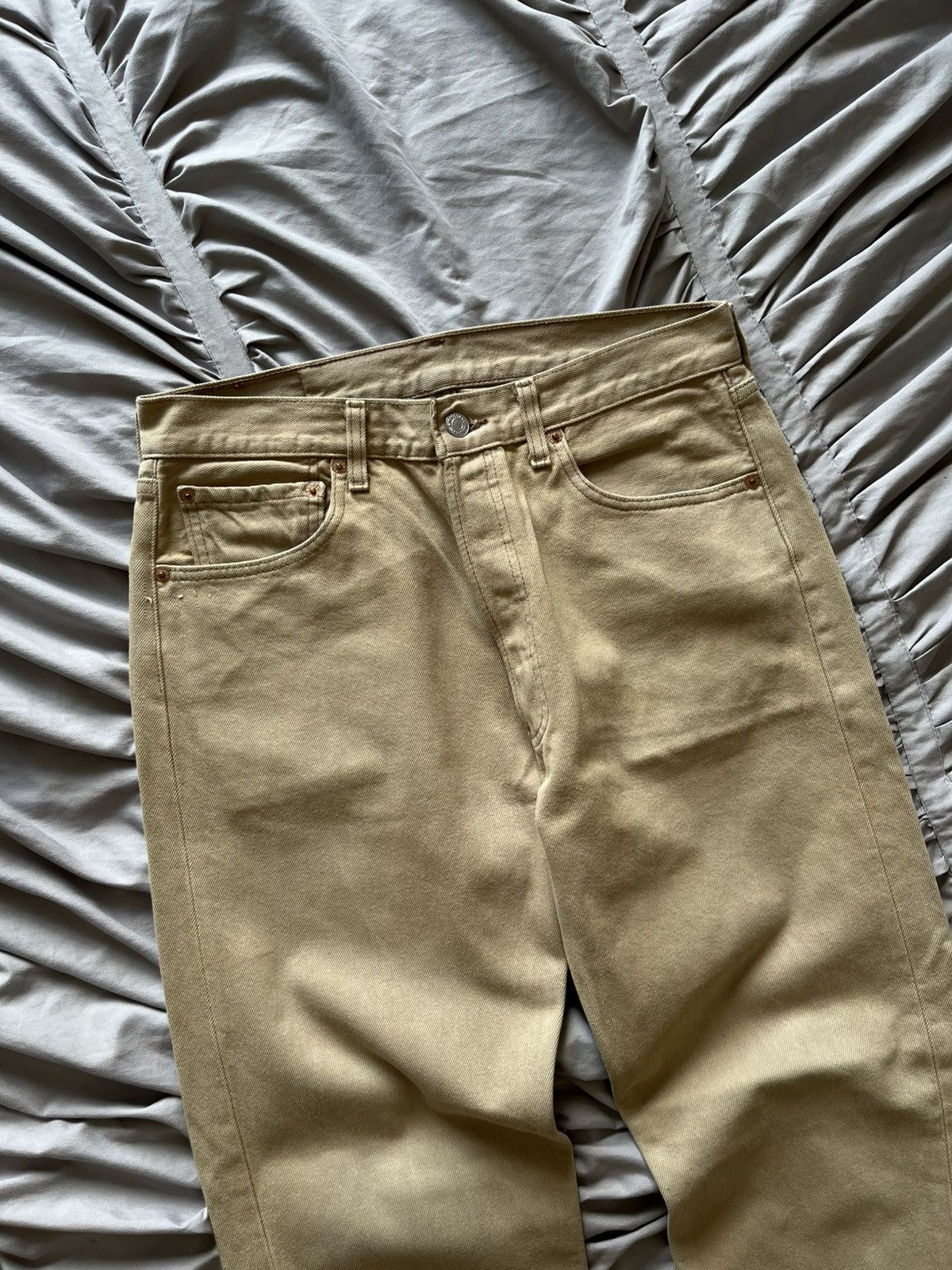Levi's Vintage Clothing Levi’s 501 Vintage Khaki Denim Rare Faded Jeans Archive Size US 32 / EU 48 - 9 Thumbnail