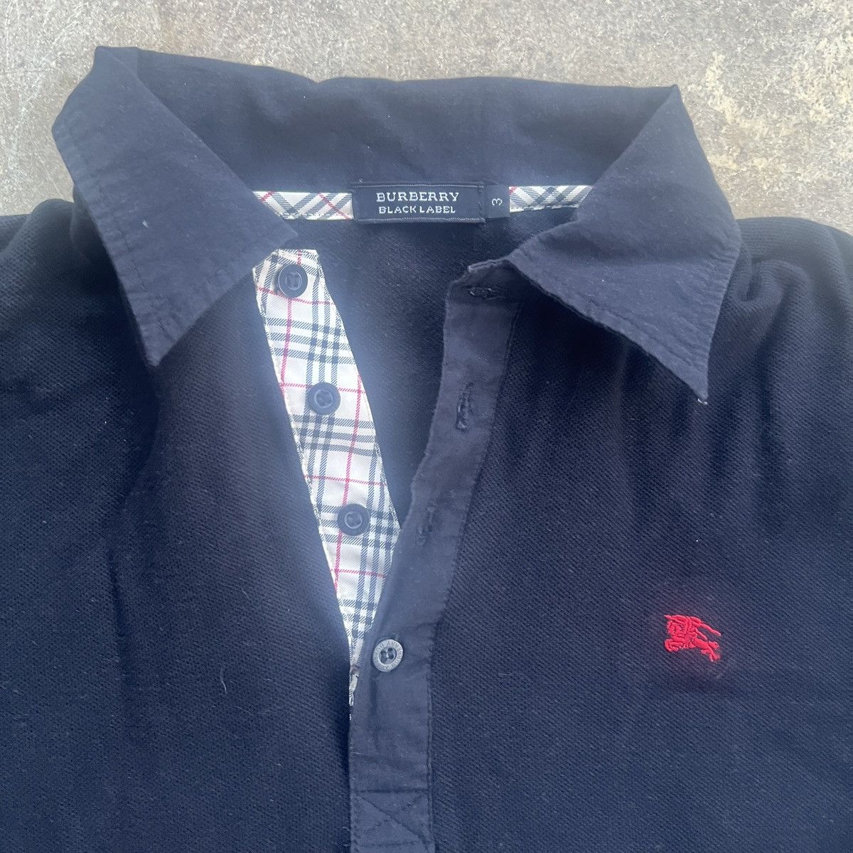 Burberry Burberry Black Label Nova Check Trim Polo Shirt Size US M / EU 48-50 / 2 - 2 Thumbnail