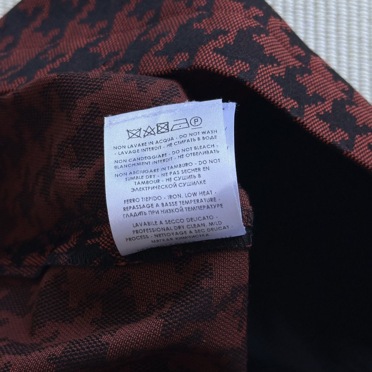 Stella McCartney Stella McCartney black / dark orange Houndstooth mini skirt Size 30" / US 8 / IT 44 - 11 Thumbnail
