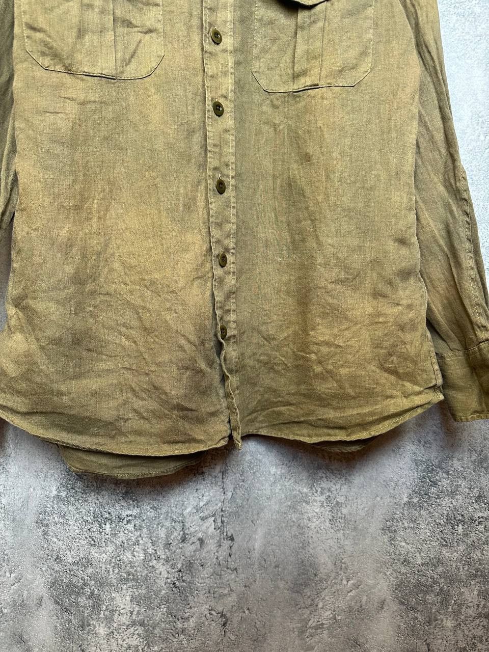 Ralph Lauren Ralph Lauren 100% Linen Vintage Military Sunfaded Shirt LS Size M / US 6-8 / IT 42-44 - 8 Thumbnail