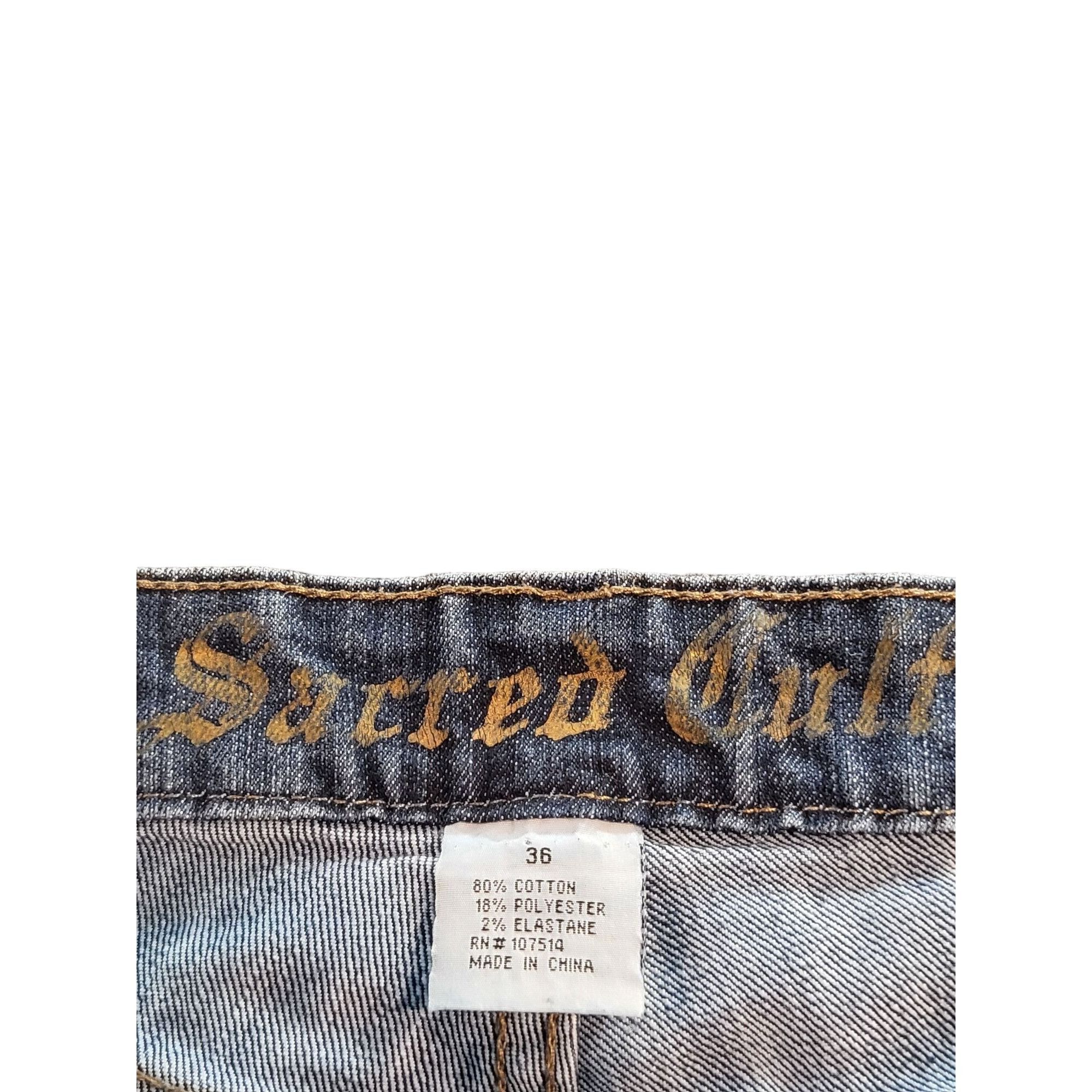 Other Sacred Cult Jeans Men Sz 36 Blue Denim Straight Leg Streetwe Size US 36 / EU 52 - 8 Thumbnail
