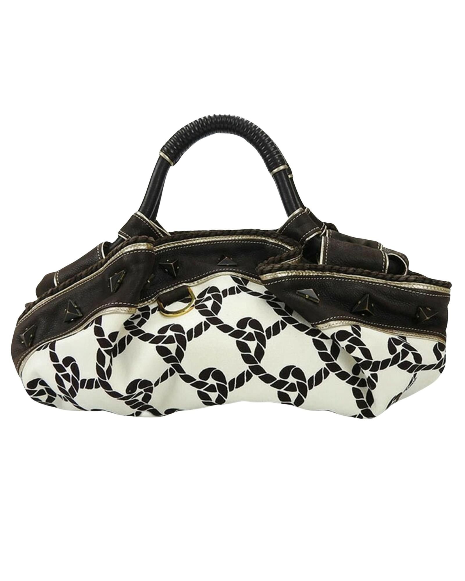 image of Loewe Sophisticated Leather Handbag in White, Women's