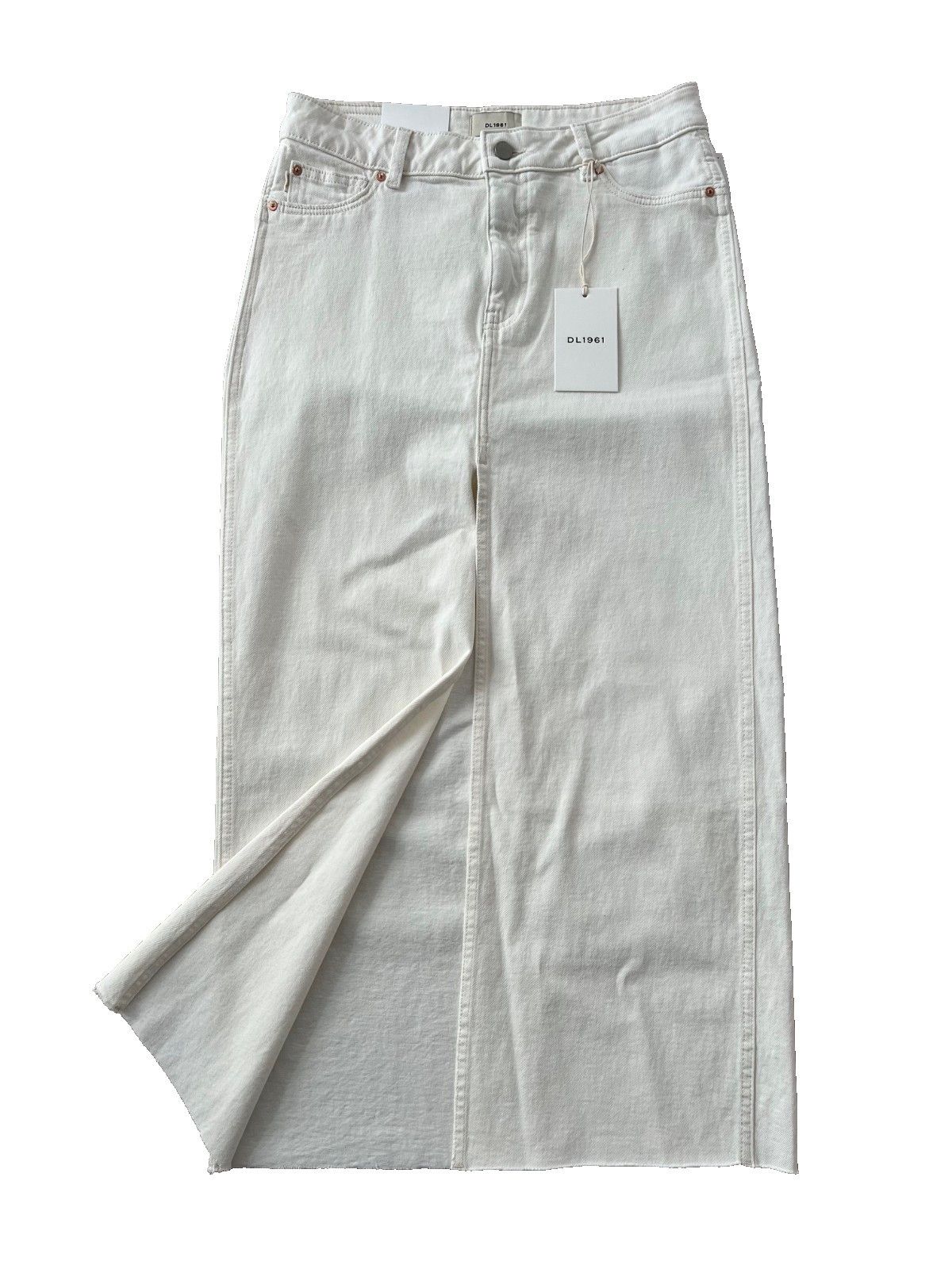 DL1961 DL1961 Asra Maxi Slit Denim Skirt Ecru ( 26 ) Size 26" / US 2 / IT 38 - 5 Thumbnail