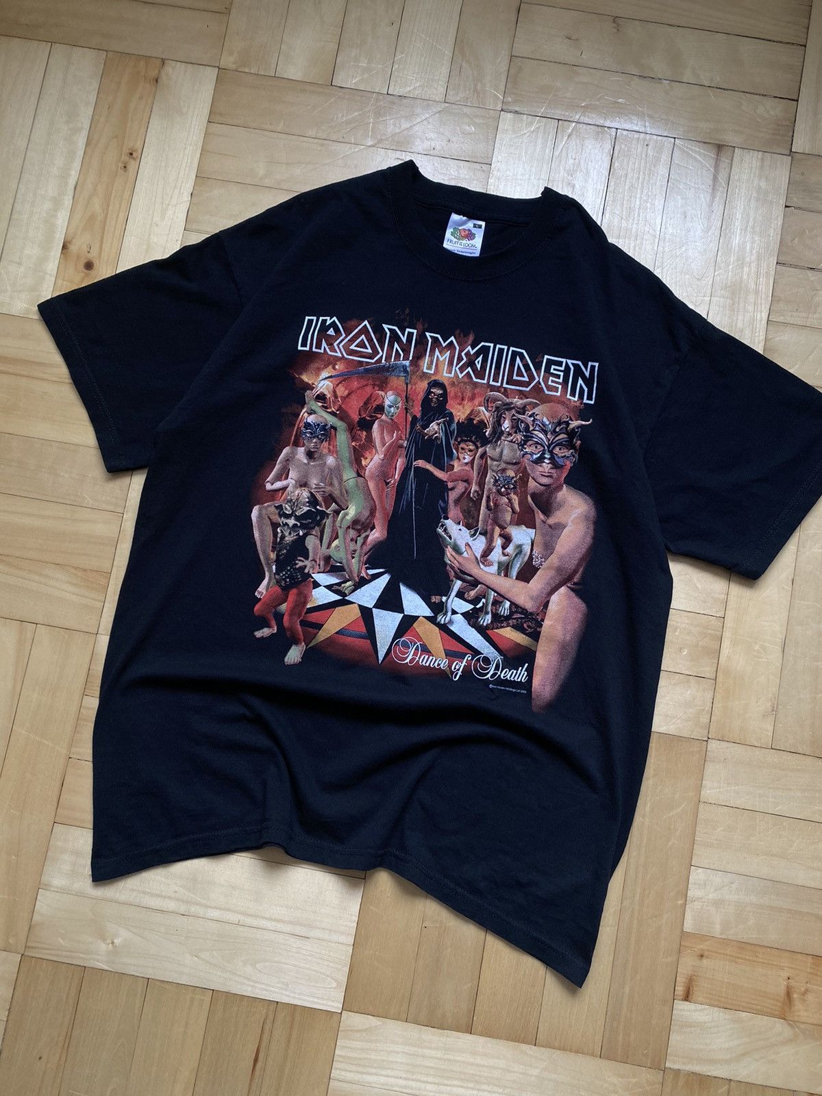 Band Tees × Vintage Vintage 2003 Iron Maiden Dance of Death Black Rock T-shirt Size US XL / EU 56 / 4 - 2 Thumbnail