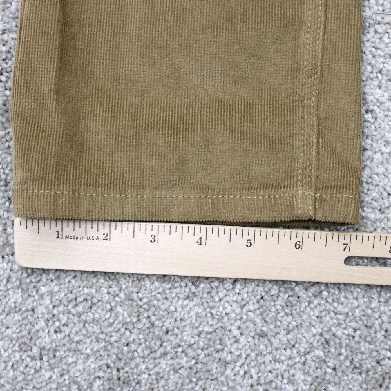Vintage Tailor Vintage Pants Mens 36x32 Beige Corduroy Slim Fit Straight 5-Pocket Slimming Stretch Chino Casual Business Travel Mens Merchandise Size US 36 / EU 52 - 5 Thumbnail