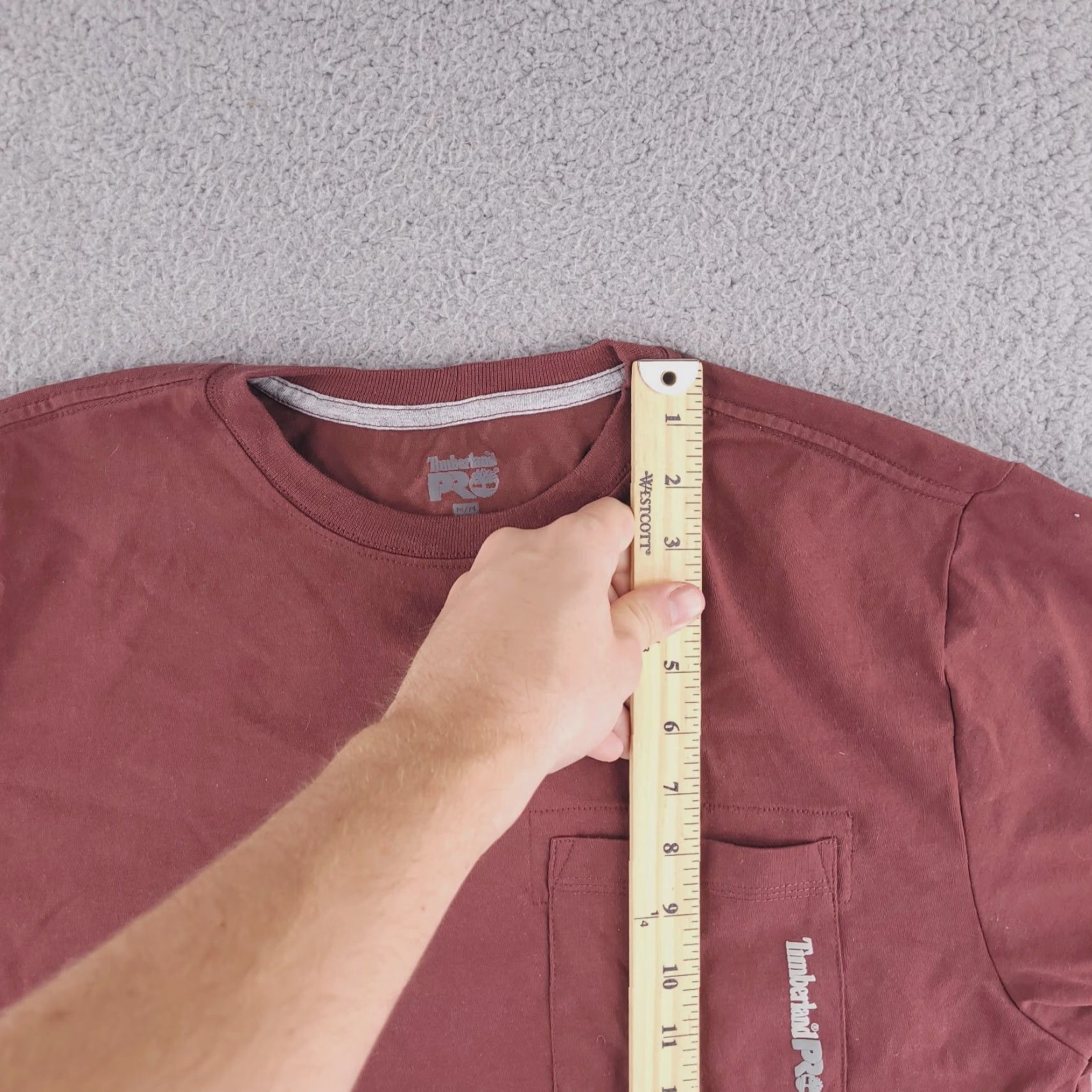 Timberland Timberland Shirt Mens Medium Brick Red Pro Short Sleeve Crewneck Pocket Tee Size US M / EU 48-50 / 2 - 6 Thumbnail