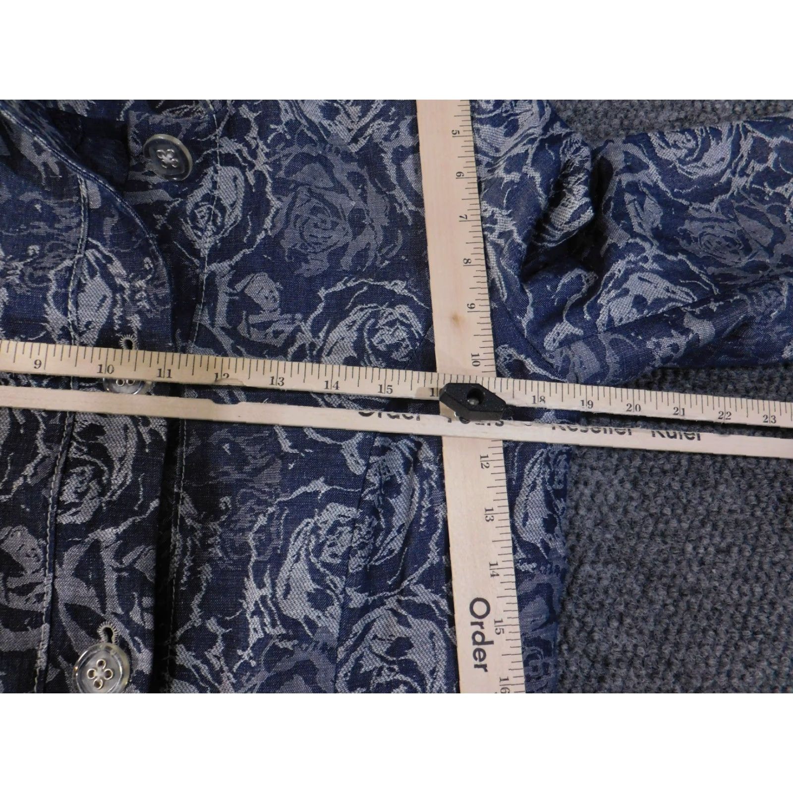 Coldwater Creek Coldwater Creek Blazer Womens 6 Blue Floral Linen Blend Button Front Jacket Size M / US 6-8 / IT 42-44 - 7 Thumbnail