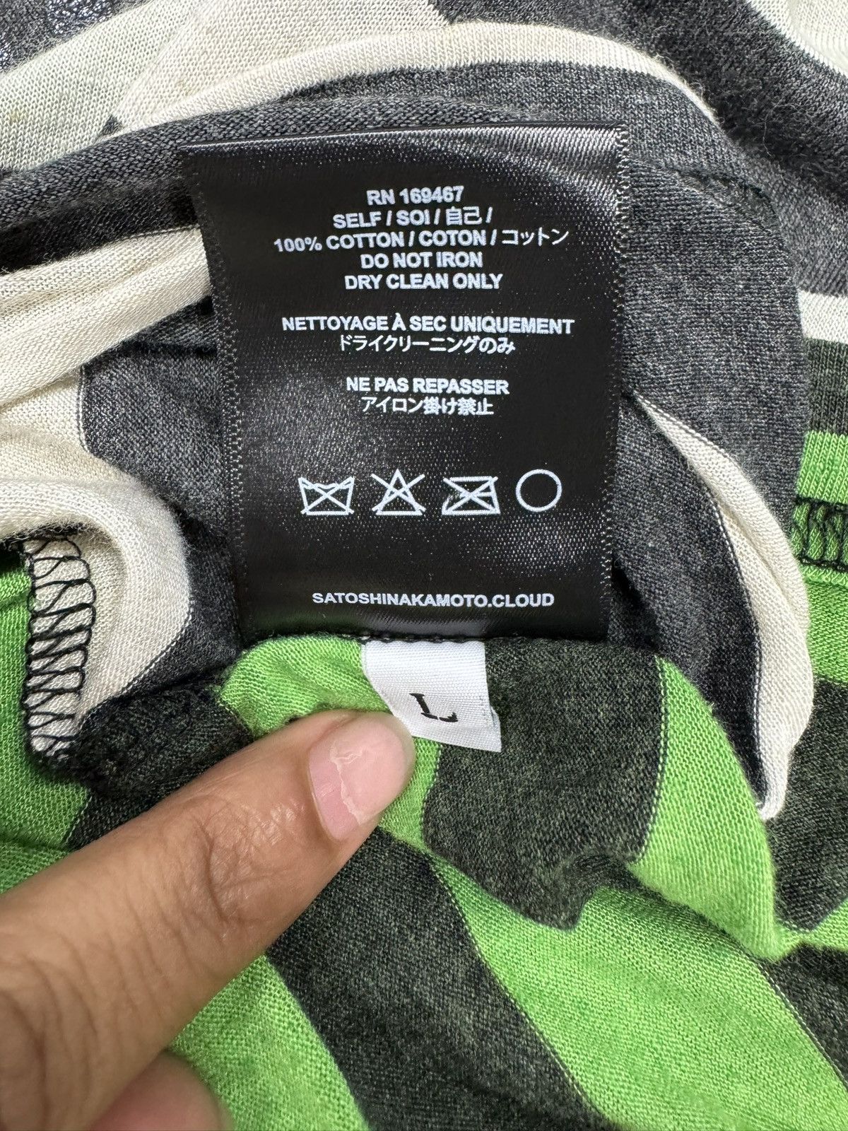 Satoshi Nakamoto Satoshi Nakamoto Offset Stripe L/S T-Shirt Size US L / EU 52-54 / 3 - 5 Thumbnail