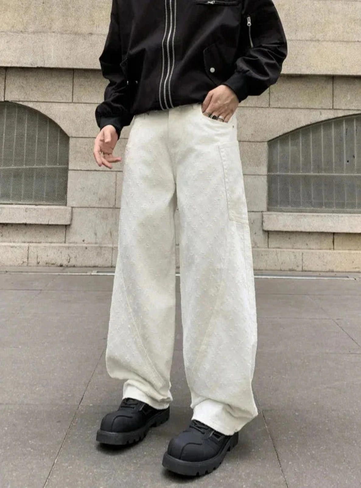 Other Relaxed Jacquard Wide Leg Jeans Size US 32 / EU 48 - 3 Thumbnail
