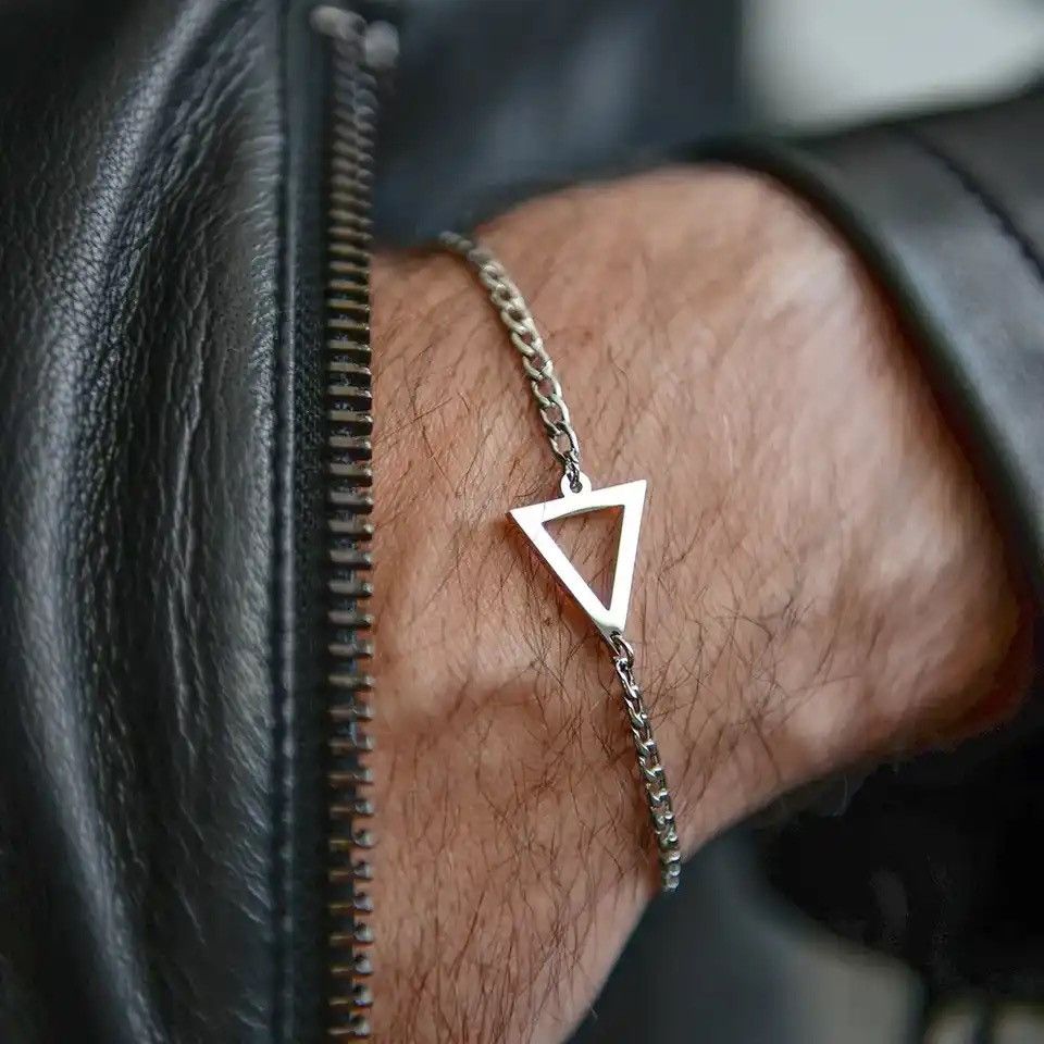 Jewelry × Vintage Bracelet Stainless Steel Chain Link Braslet Adjustable Size ONE SIZE - 1 Thumbnail