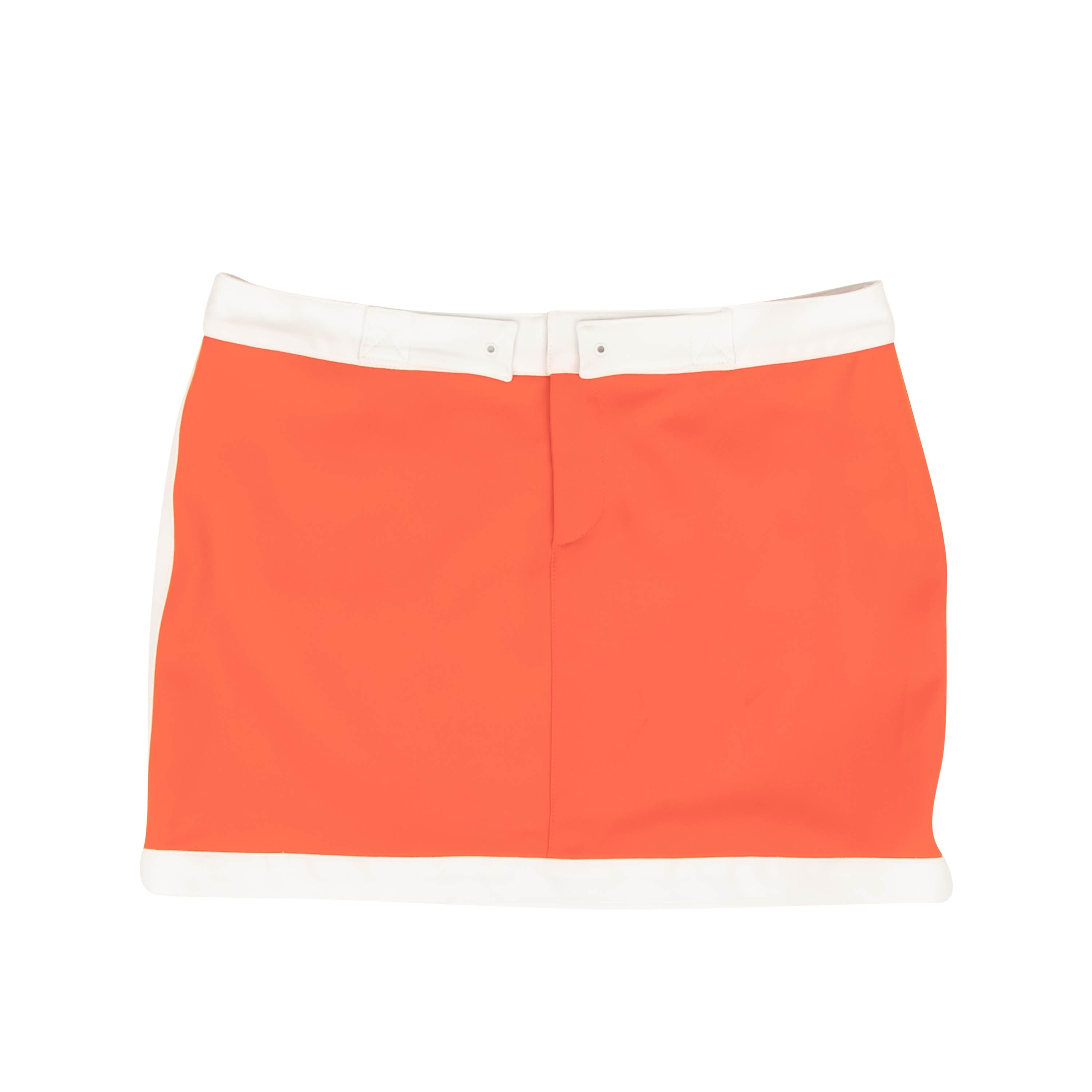 image of Anna Sui Orange & White Polyester Mini Skirt Size S, Women's