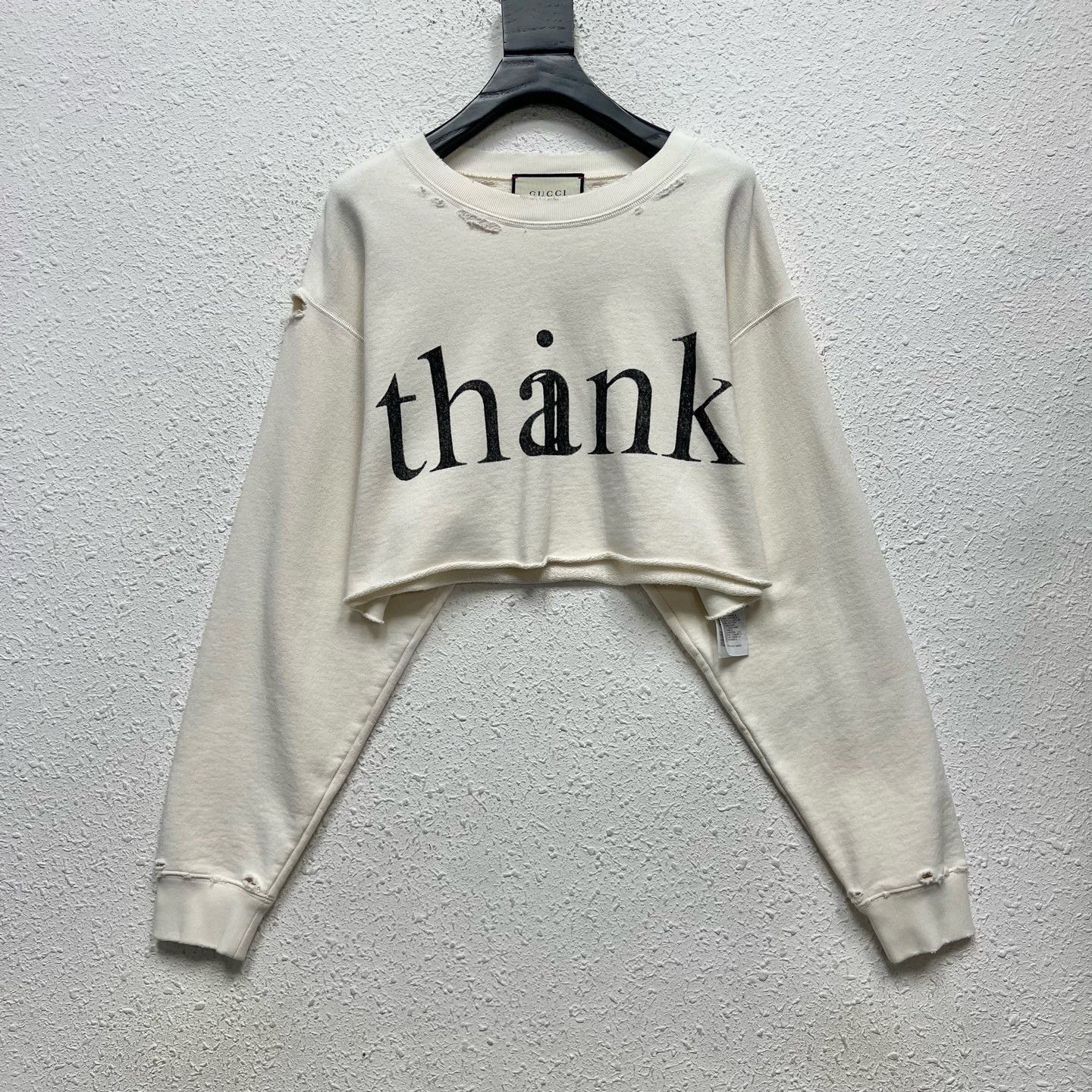 Gucci Gucci Short Distressed Hoodie Size S / US 4 / IT 40 - 1 Thumbnail