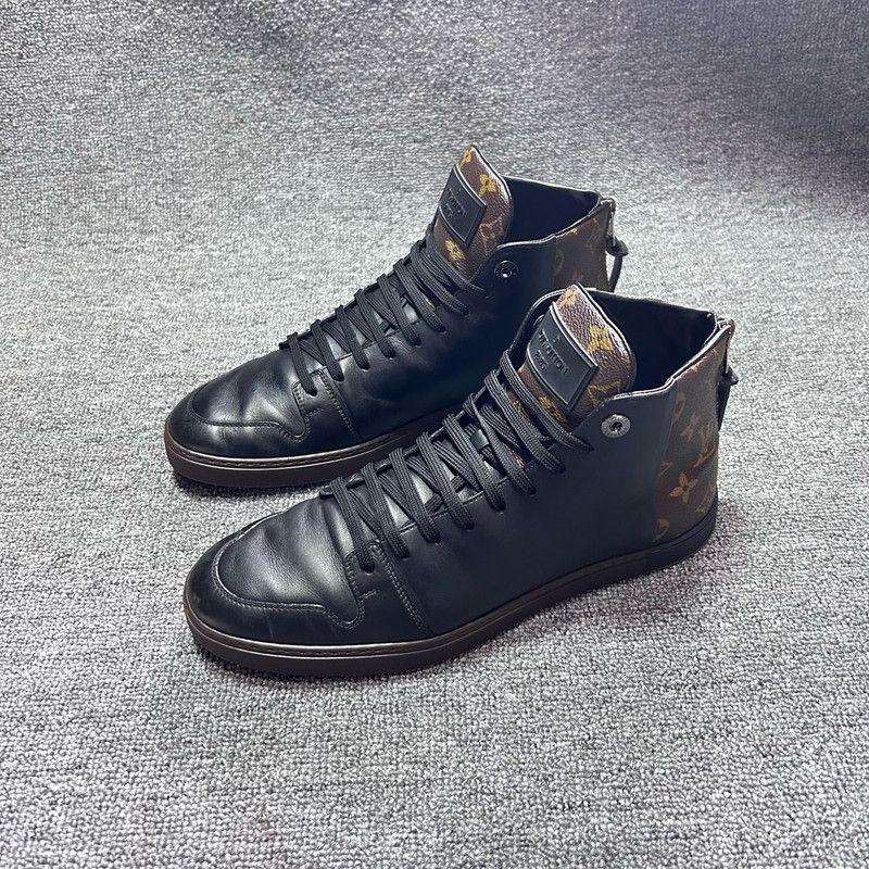 Louis Vuitton Black Monogram High-Top Sneakers 0079