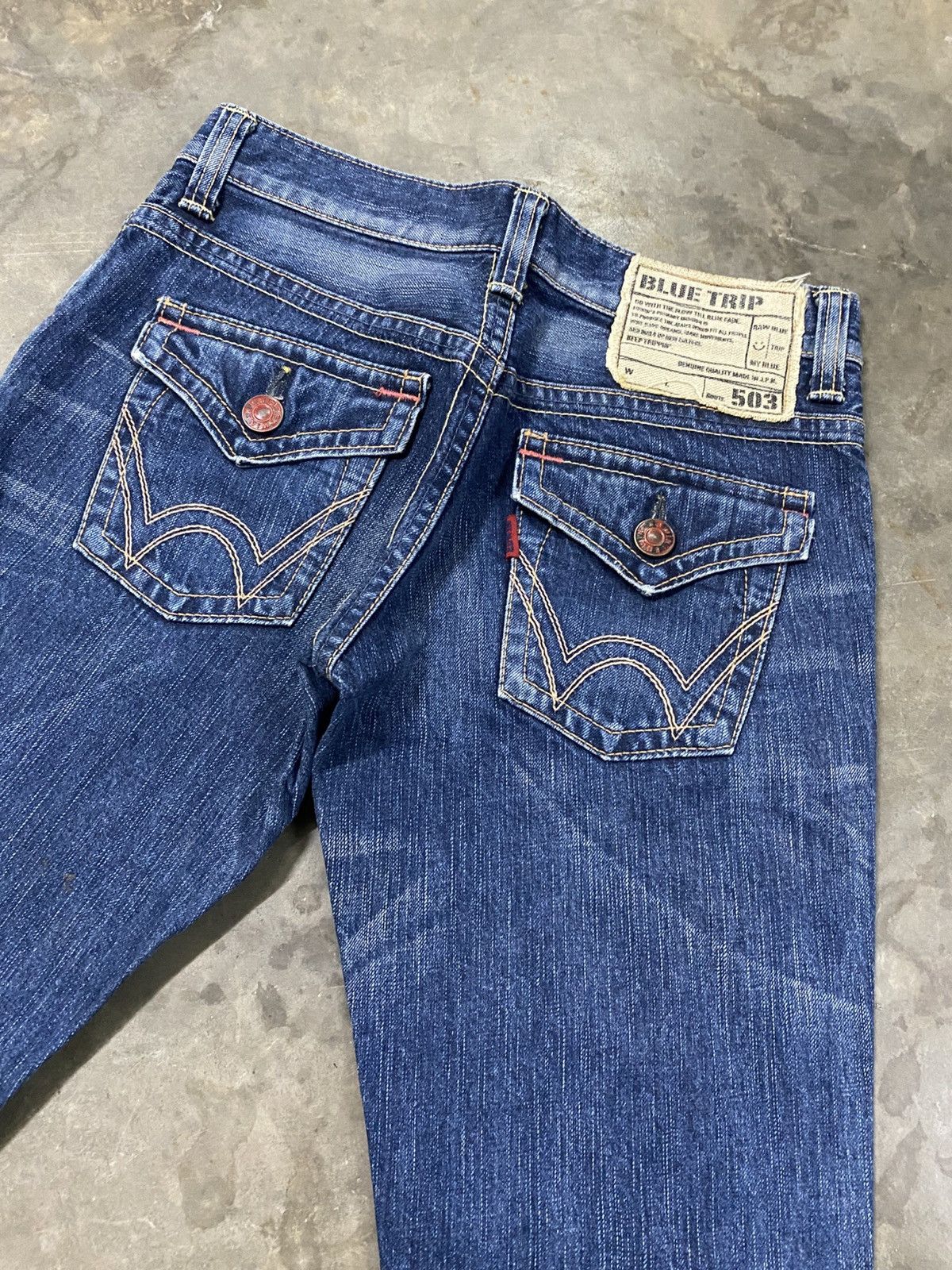 Edwin × Japanese Brand Flare Jeans Japanese Edwin 503 Claws Distressed @215 Size US 28 / EU 44 - 6 Thumbnail