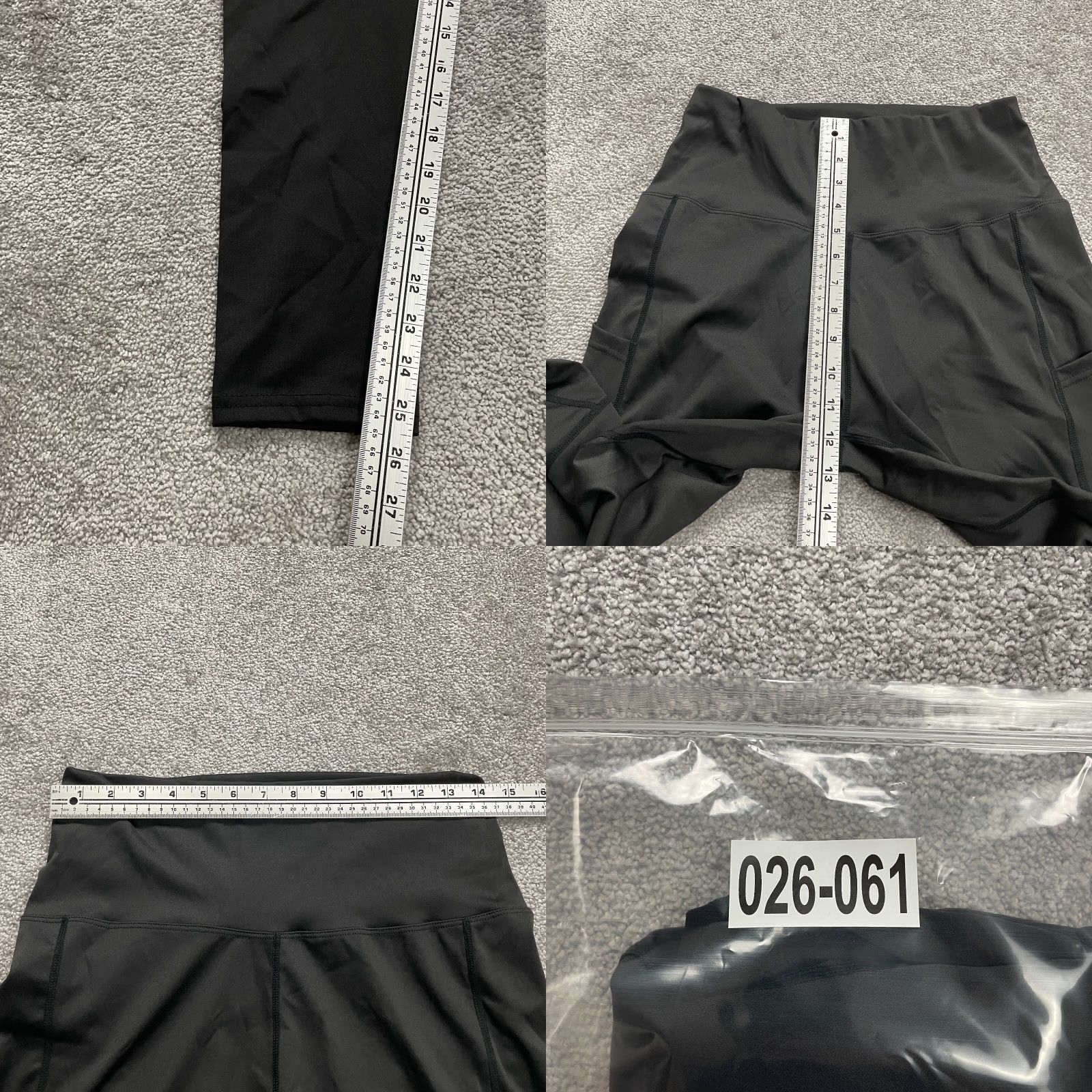 Vintage Unbranded Compression Leggings Women Large Black High Rise Pocket Active 28x25.5 Size 36" / US 14 / IT 50 - 8 Thumbnail